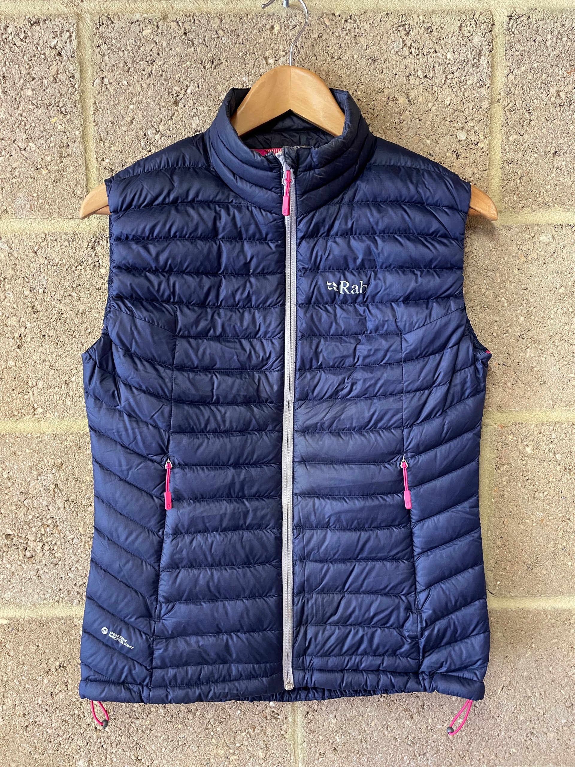 Rab Insulated Puffer Gilet Bodywarmer Hiking Walking Womens UK 14, Navy