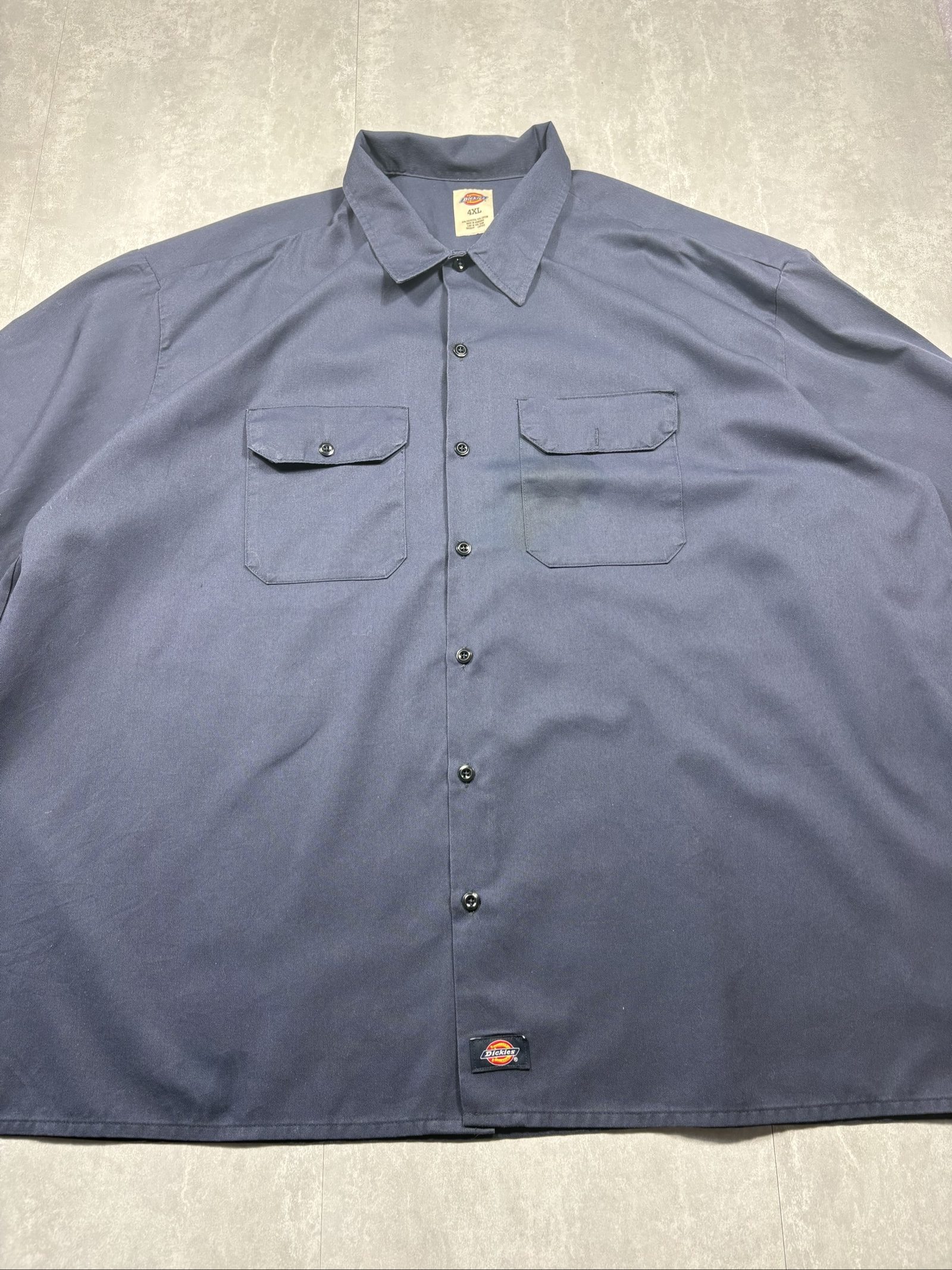 Dickies Navy Work Shirt 4XL Polyester Cotton image 2