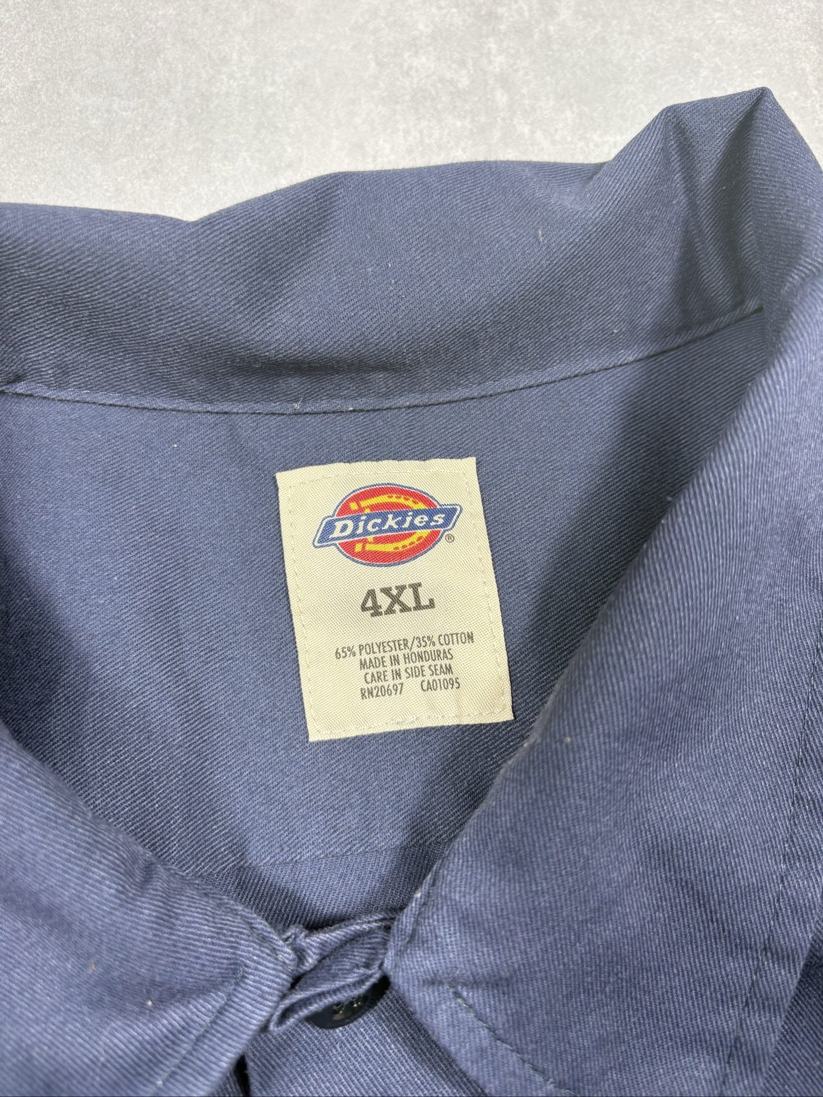 Dickies Navy Work Shirt 4XL Polyester Cotton image 3