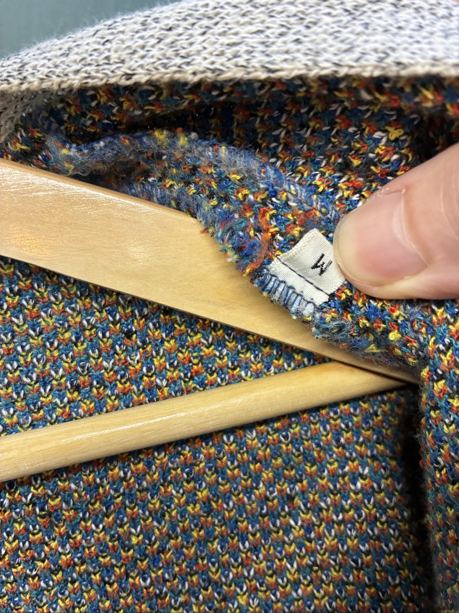 Vintage Missoni Uomo Multi Colour Abstract Picasso Knitted Cardigan 80s Medium image 8