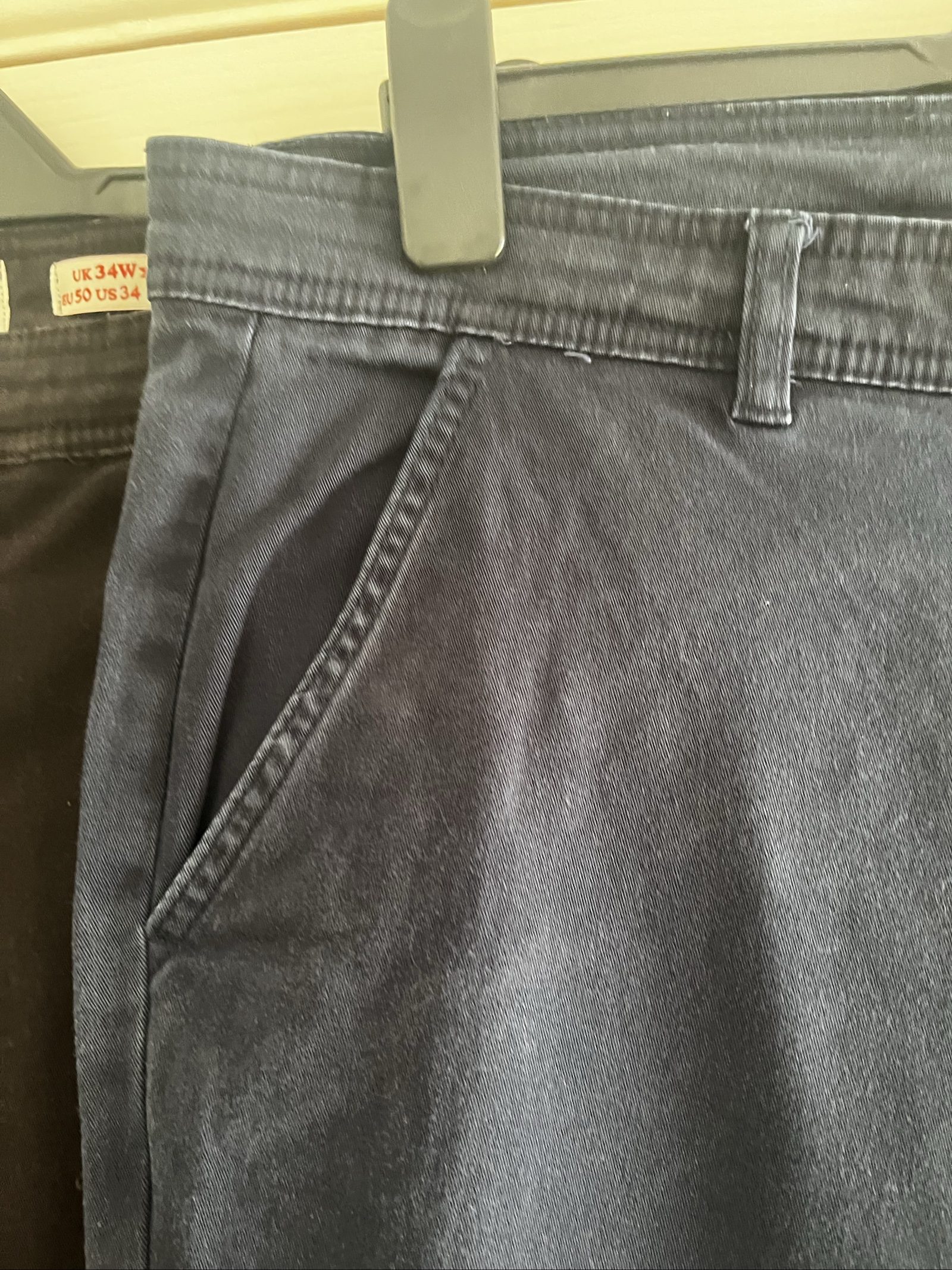 SoulCal & Co Navy & Black Chinos UK 34W Slim Fit image 3