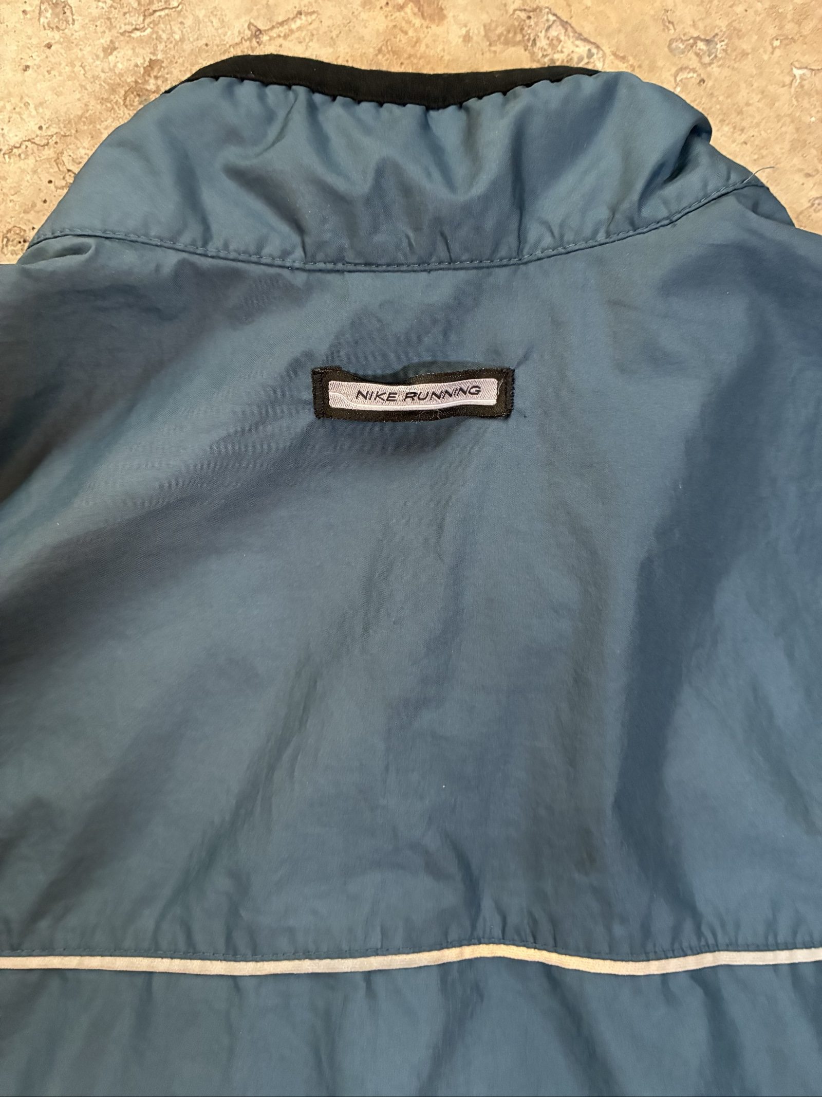 Vintage Y2K Nike Men's Blue & Grey Windbreaker Jacket Medium Reflective Detail image 7