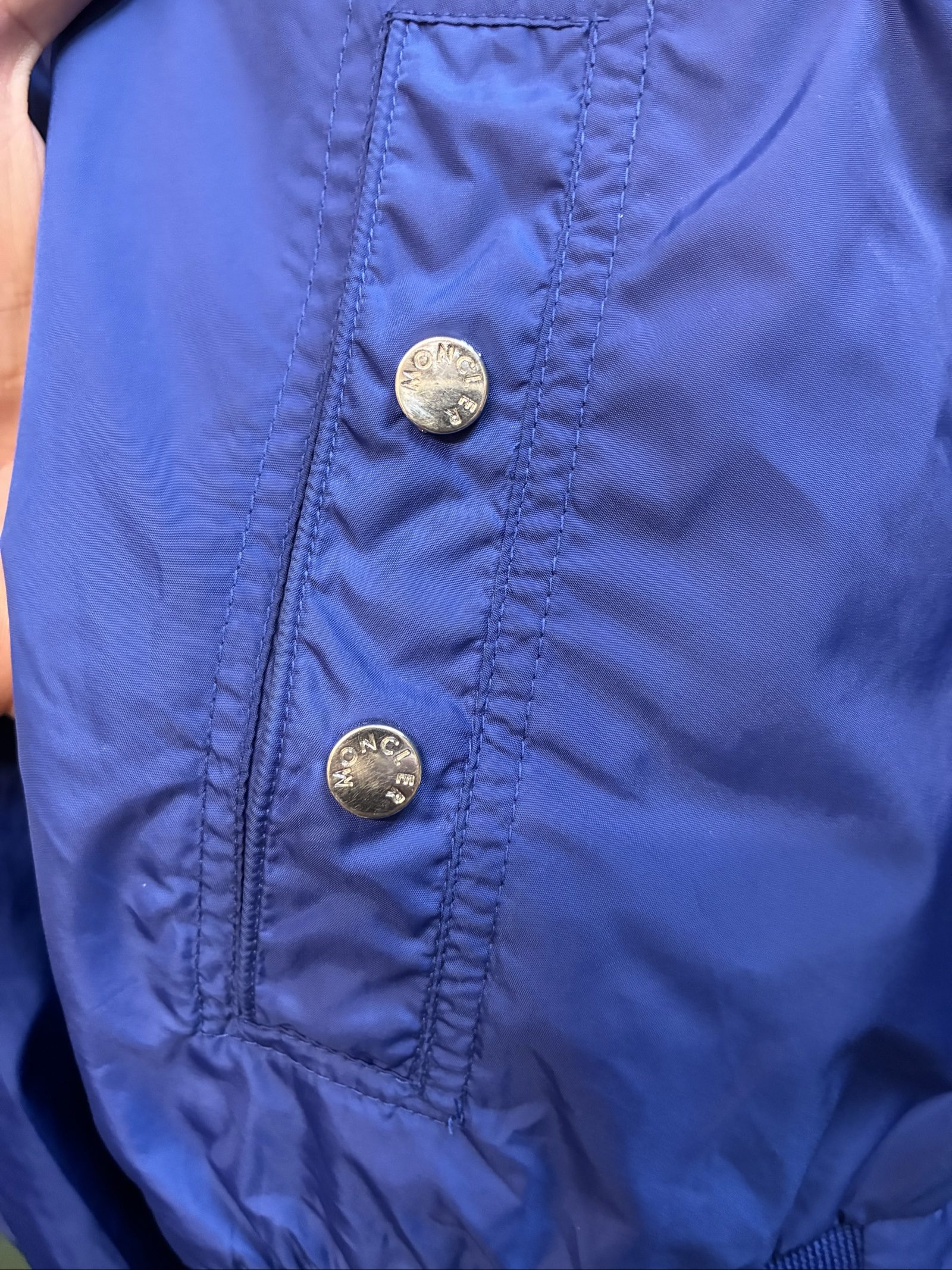 Vintage Moncler Lightweight Bomber Jacket blue ladies xs y2k image 4
