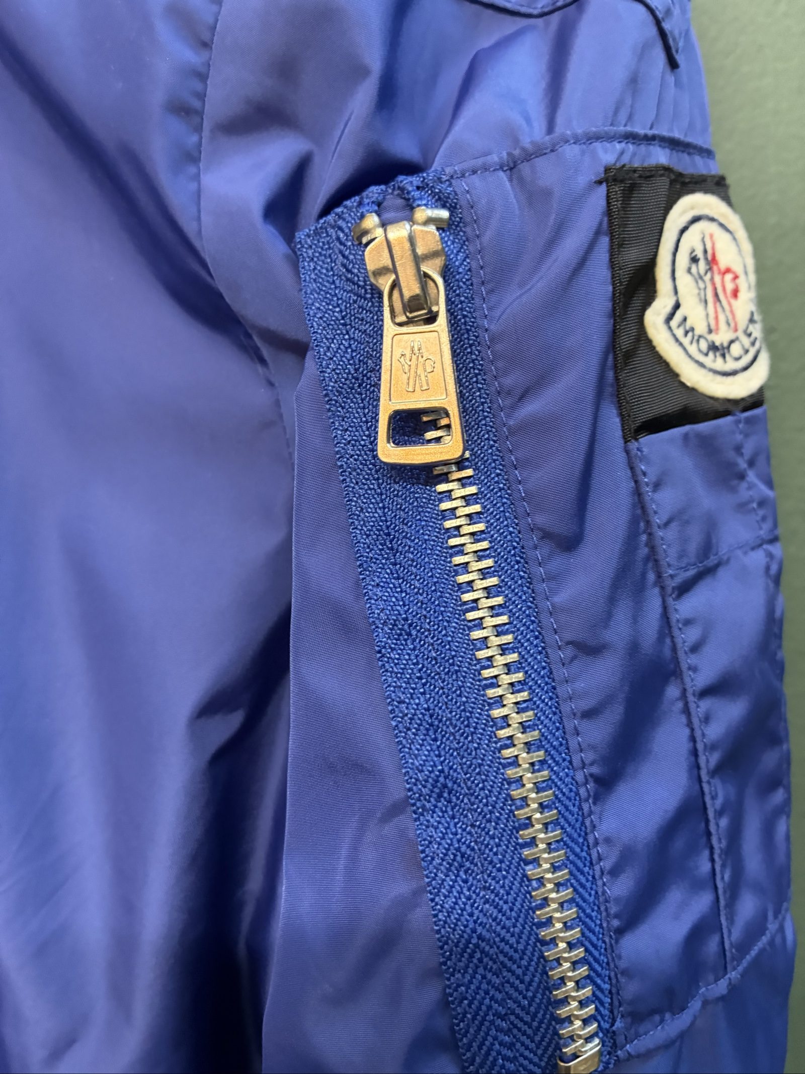 Vintage Moncler Lightweight Bomber Jacket blue ladies xs y2k image 5