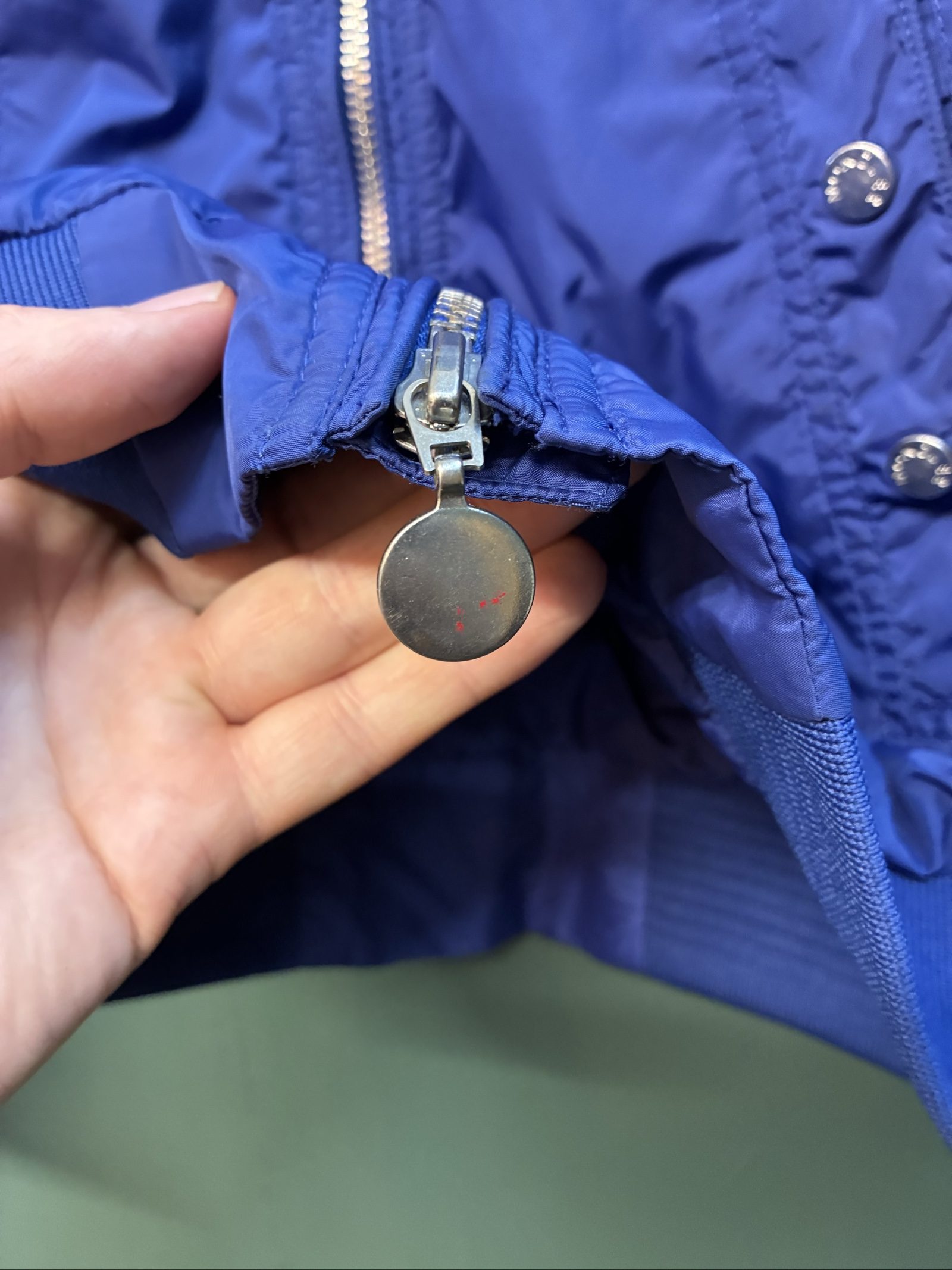 Vintage Moncler Lightweight Bomber Jacket blue ladies xs y2k image 6