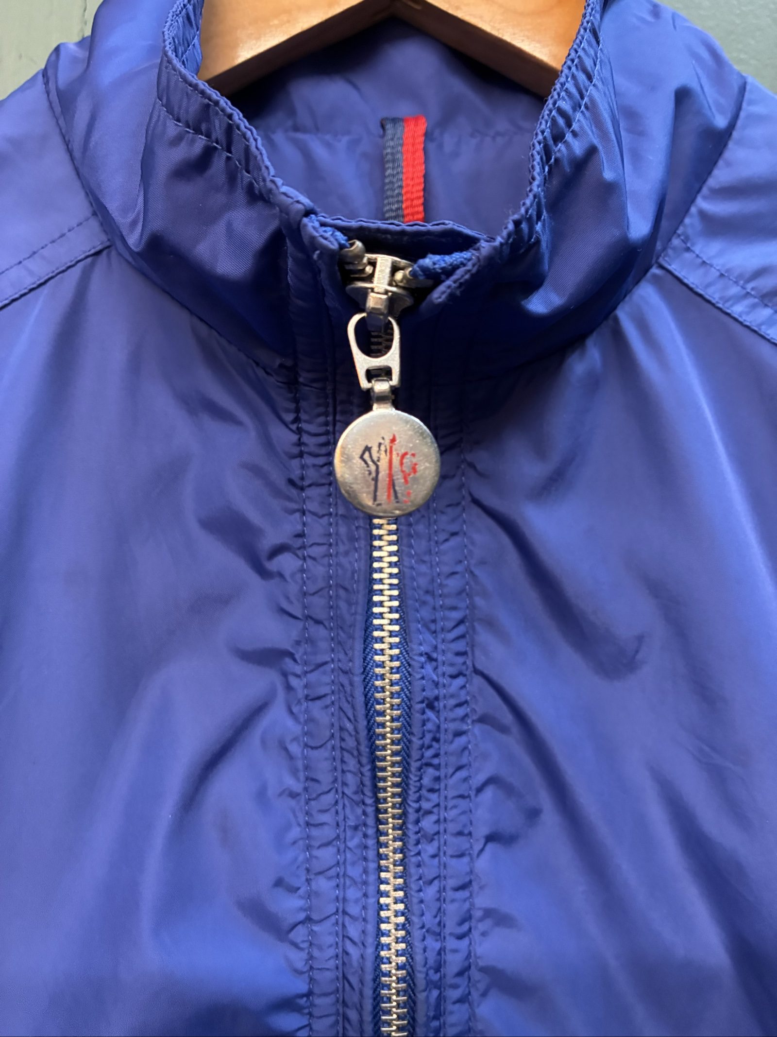 Vintage Moncler Lightweight Bomber Jacket blue ladies xs y2k image 7