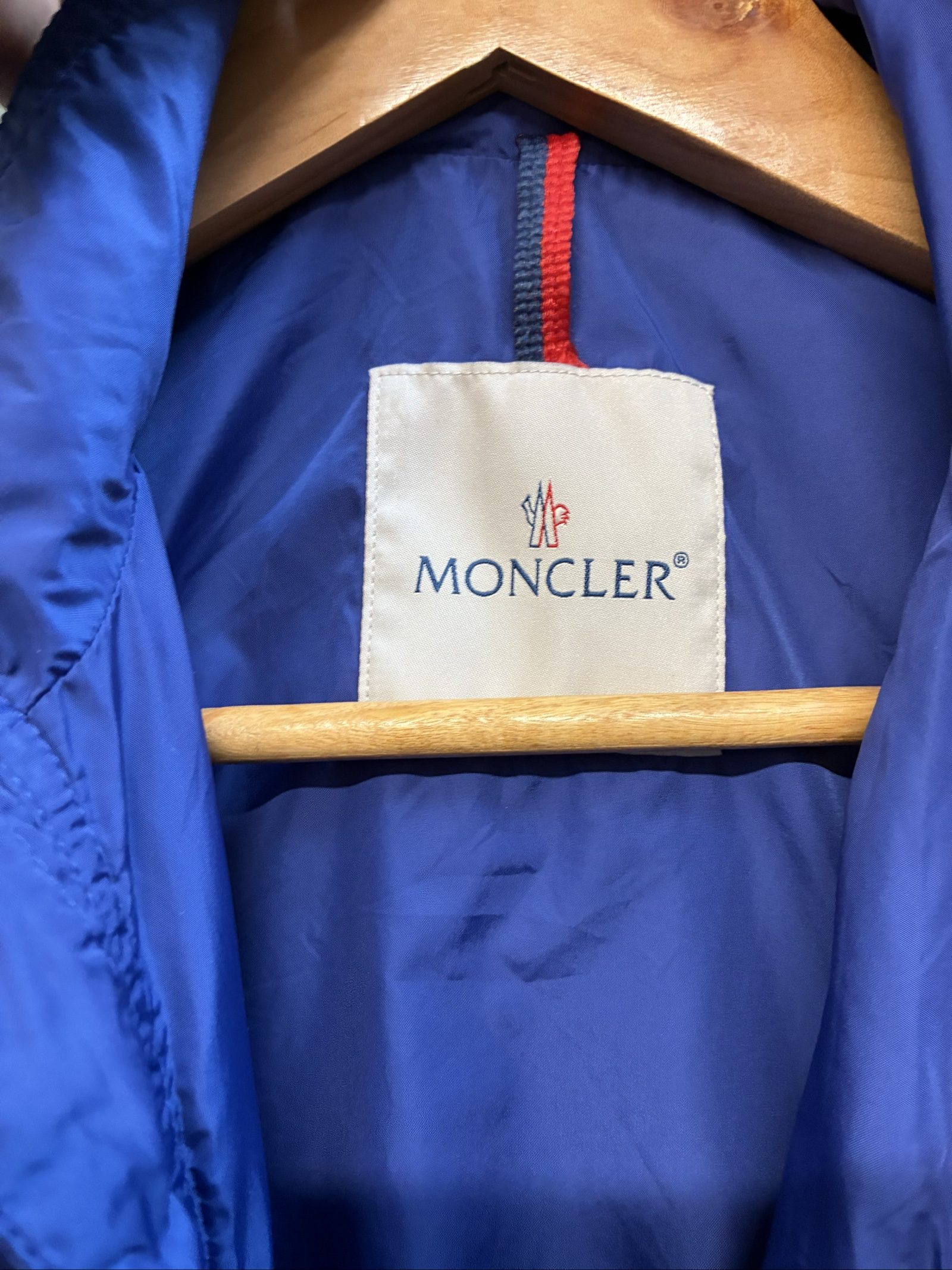 Vintage Moncler Lightweight Bomber Jacket blue ladies xs y2k image 8