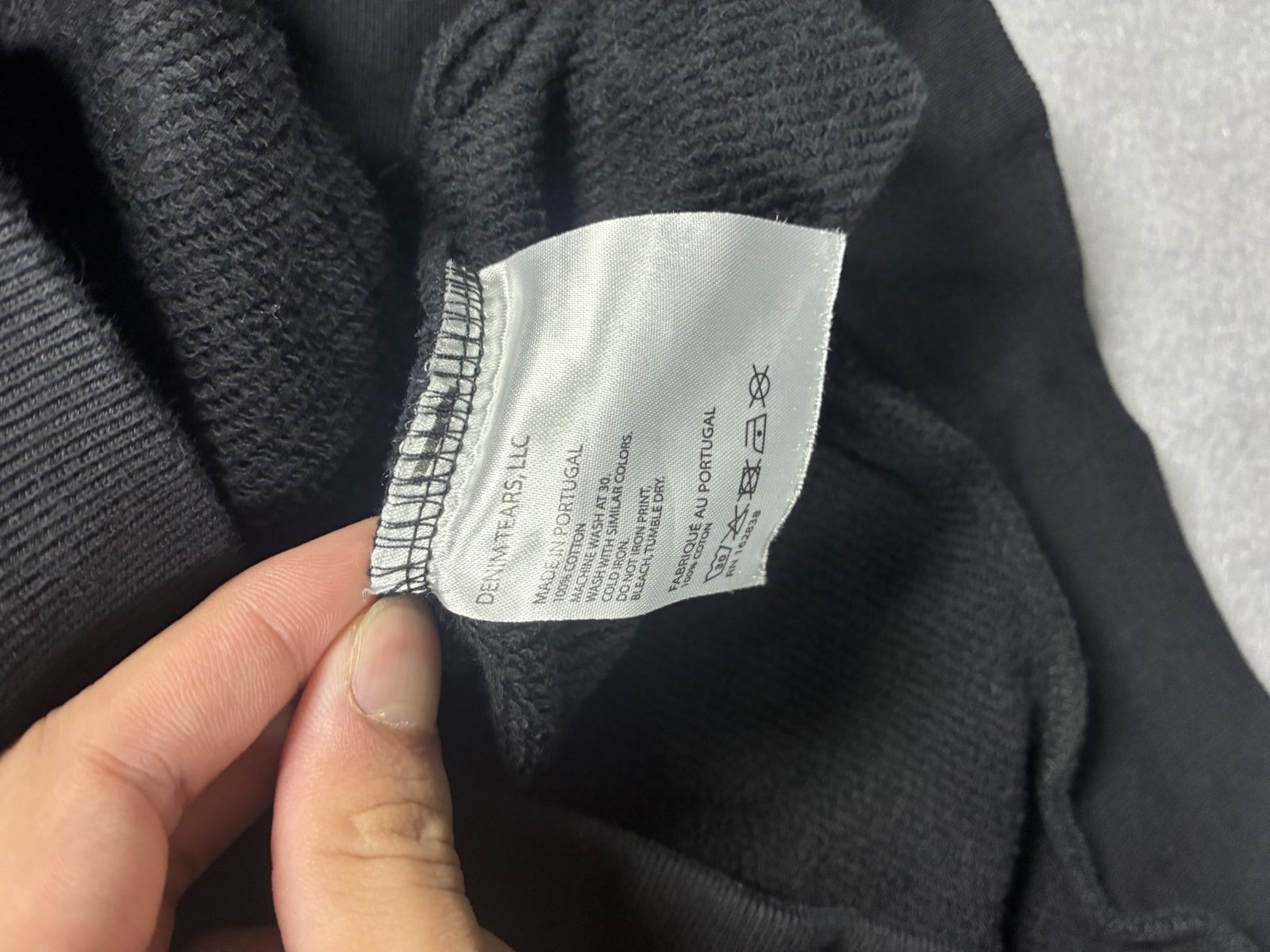 Denim Tears Black & Grey Hoodie & Joggers Set Medium Floral Print image 4