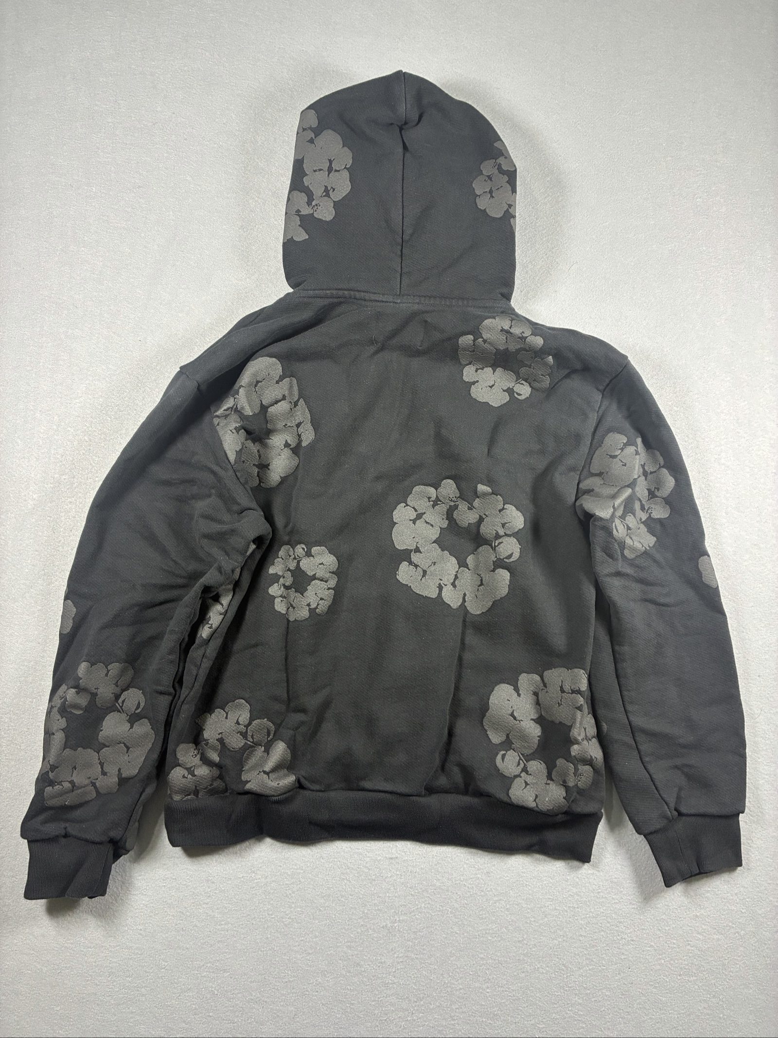Denim Tears Black & Grey Hoodie & Joggers Set Medium Floral Print image 5