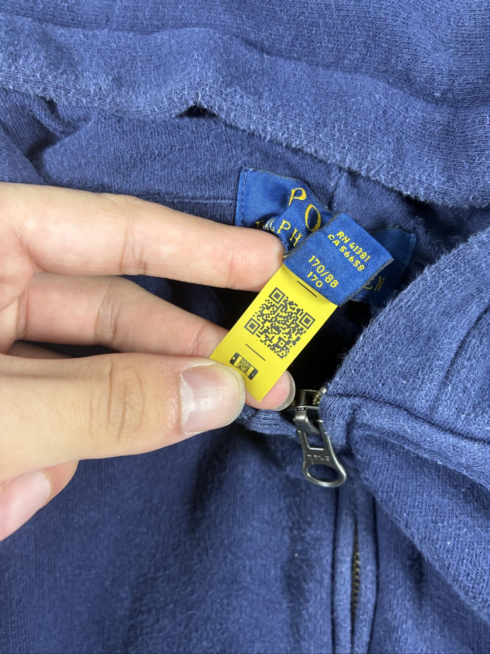 Polo Ralph Lauren Navy Blue Hoodie & Joggers Set Large image 6