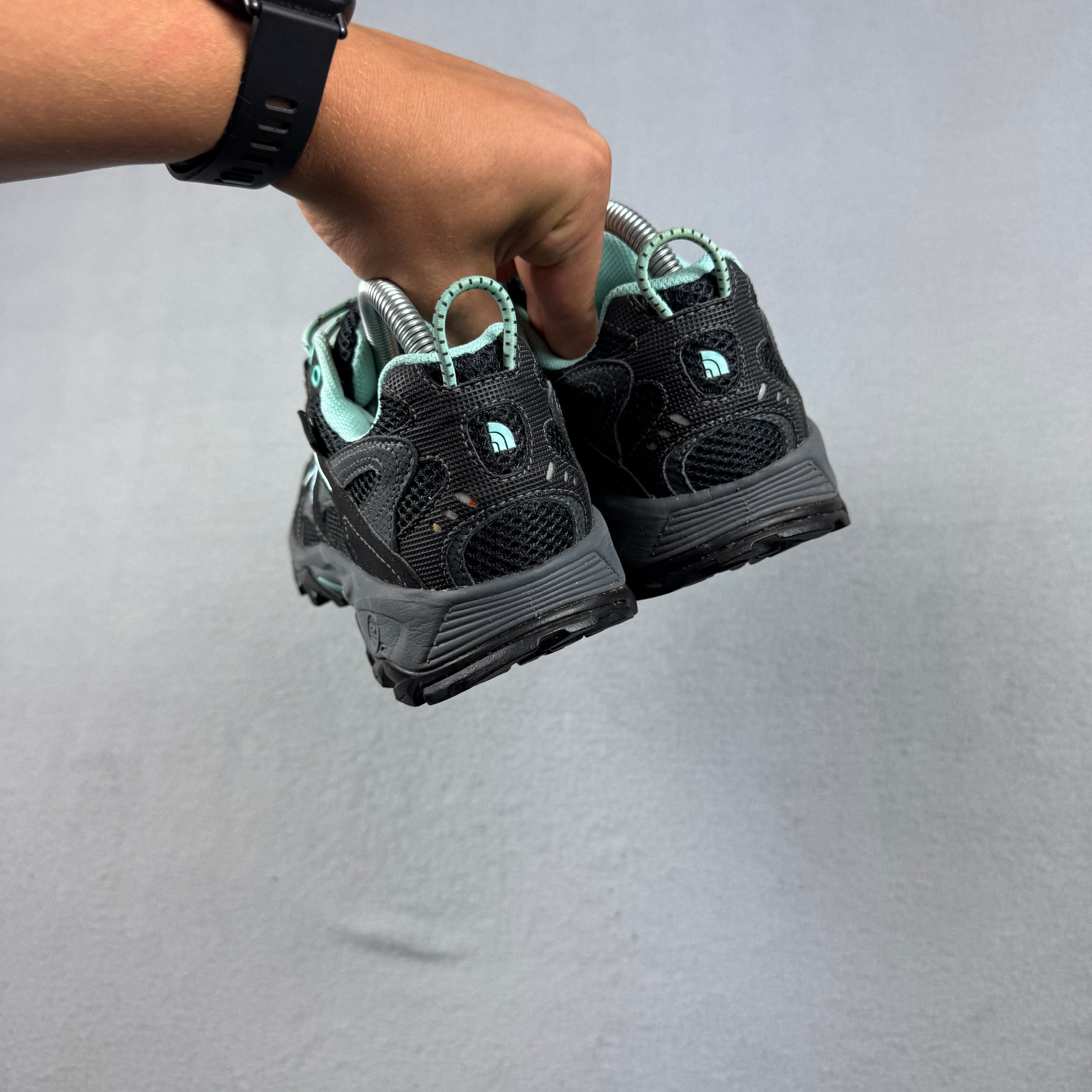 Women`s The North Face Vibram Black & Mint Green Gore-Tex Hiking Shoes Size 39 / 25cm image 8