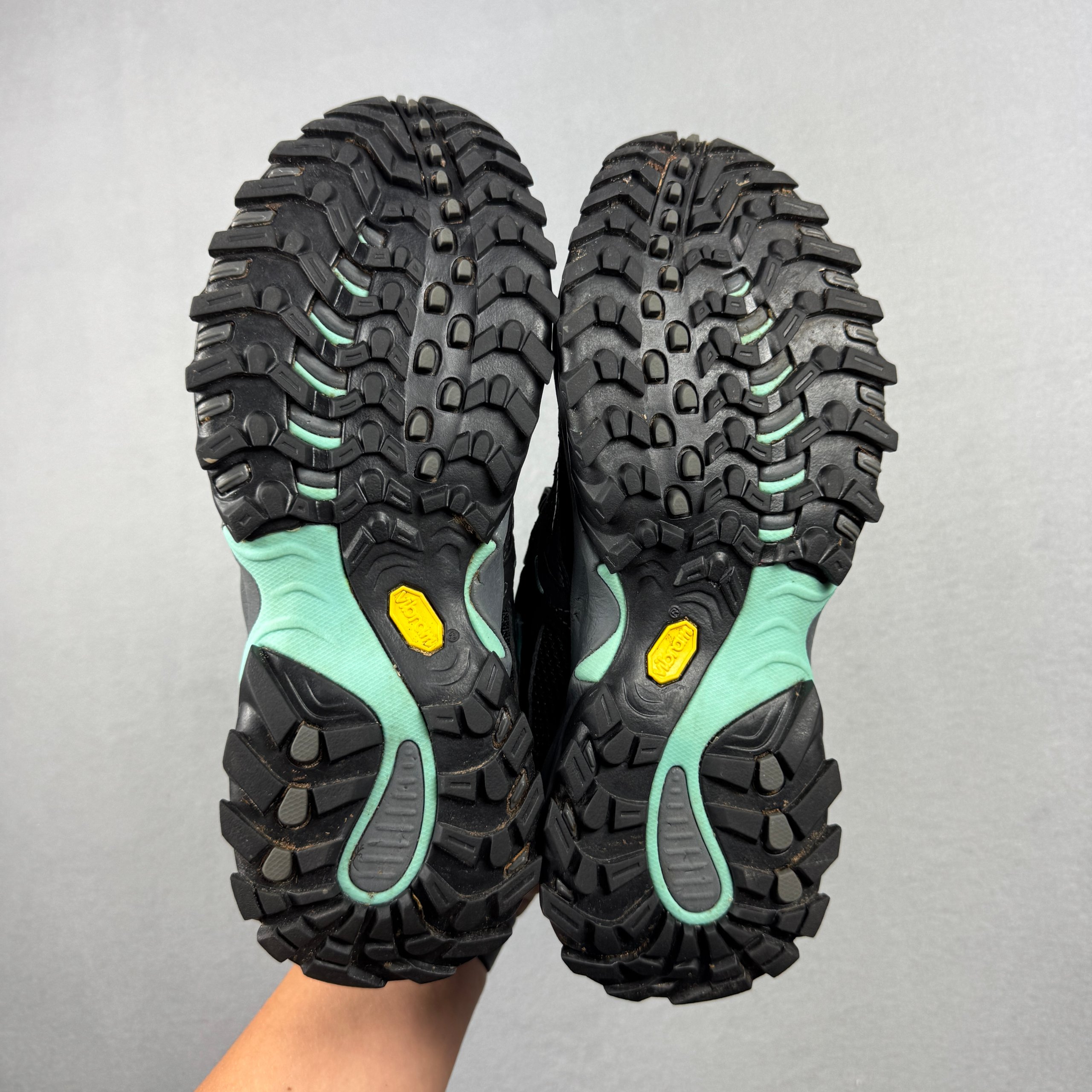 Women`s The North Face Vibram Black & Mint Green Gore-Tex Hiking Shoes Size 39 / 25cm image 9