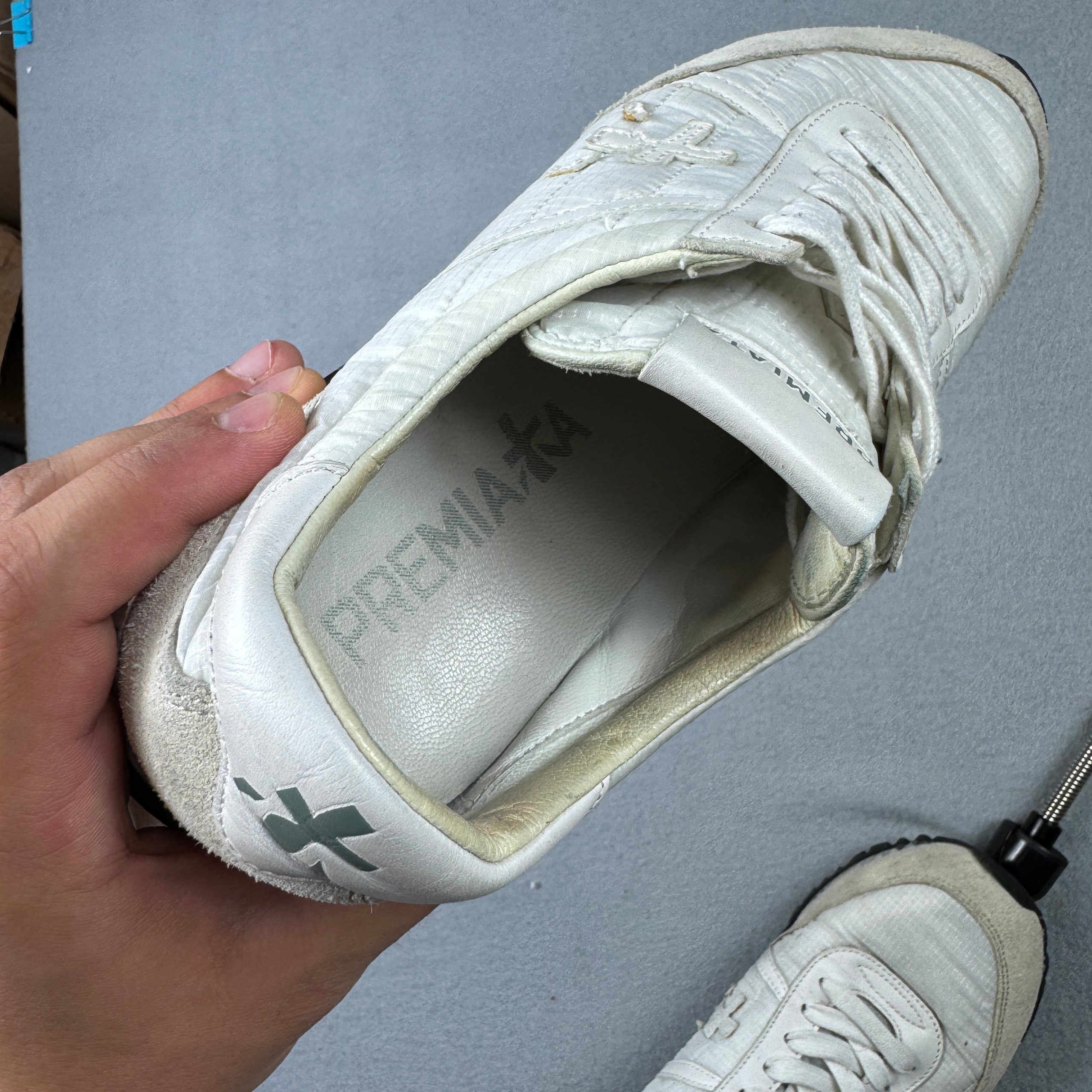 Premiata Var.3136 White & Beige Nylon Sneakers Sizse 40 / 26cm image 9
