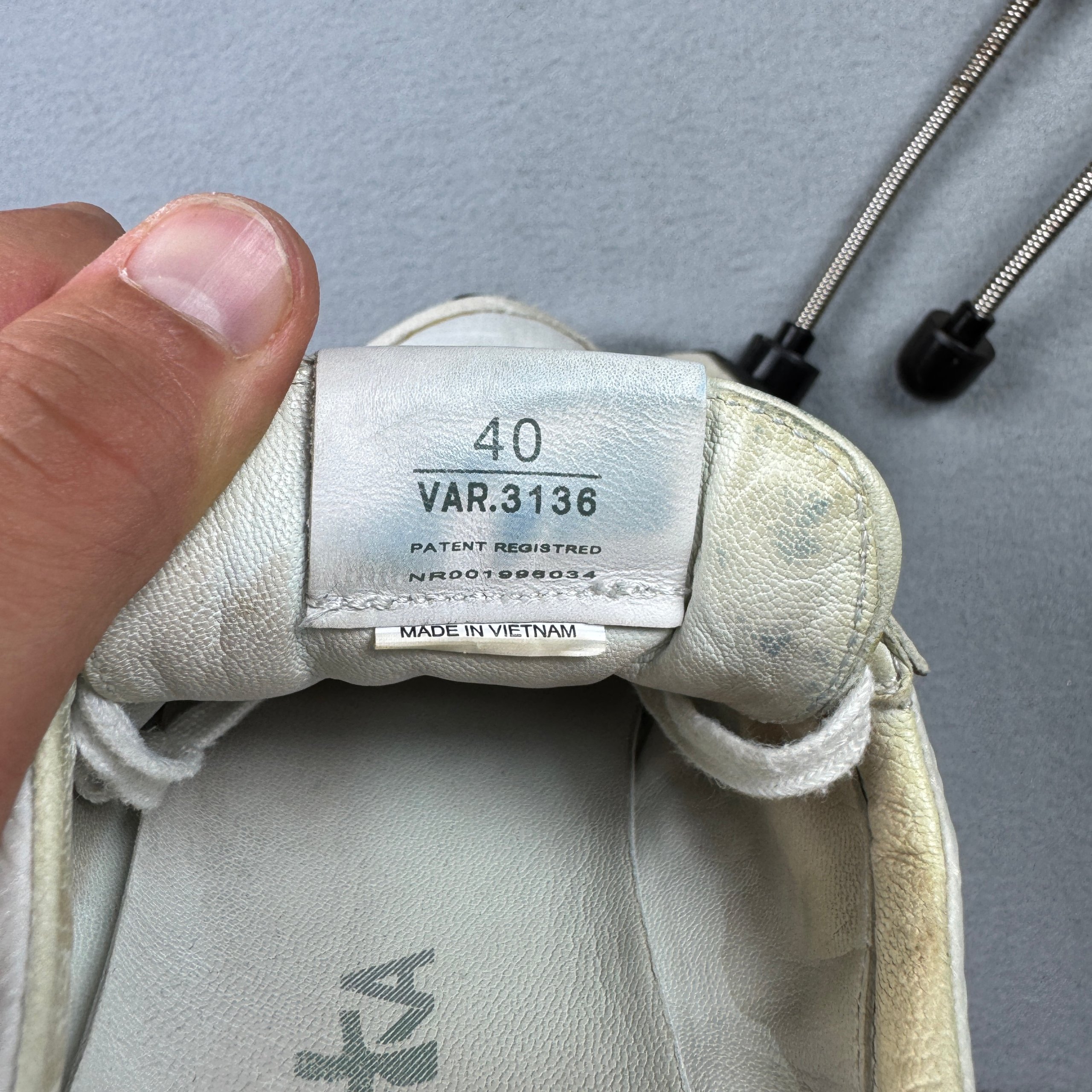 Premiata Var.3136 White & Beige Nylon Sneakers Sizse 40 / 26cm image 10