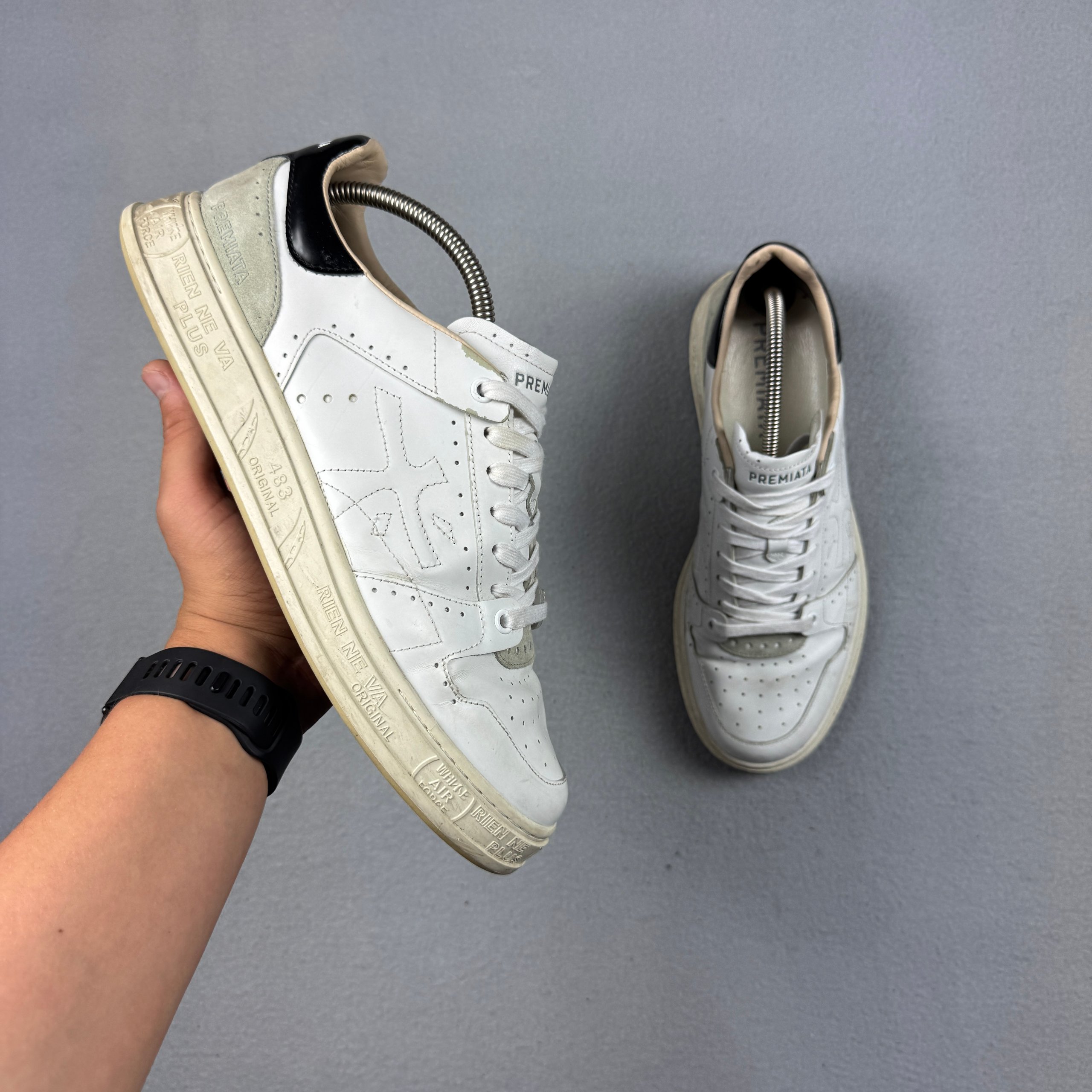 Premiata Quinn Var.5254 White Leather Sneakers Size 43-44 / 28.5cm