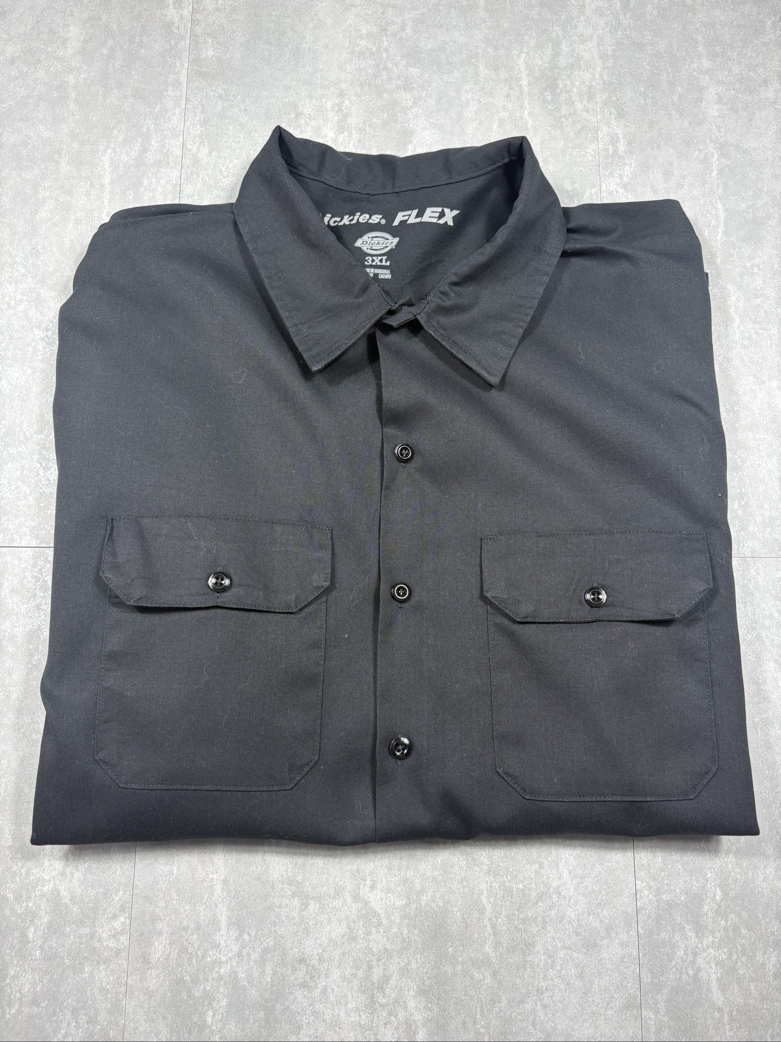 Dickies Men's Black Flex Work Shirt 3XL Button Up