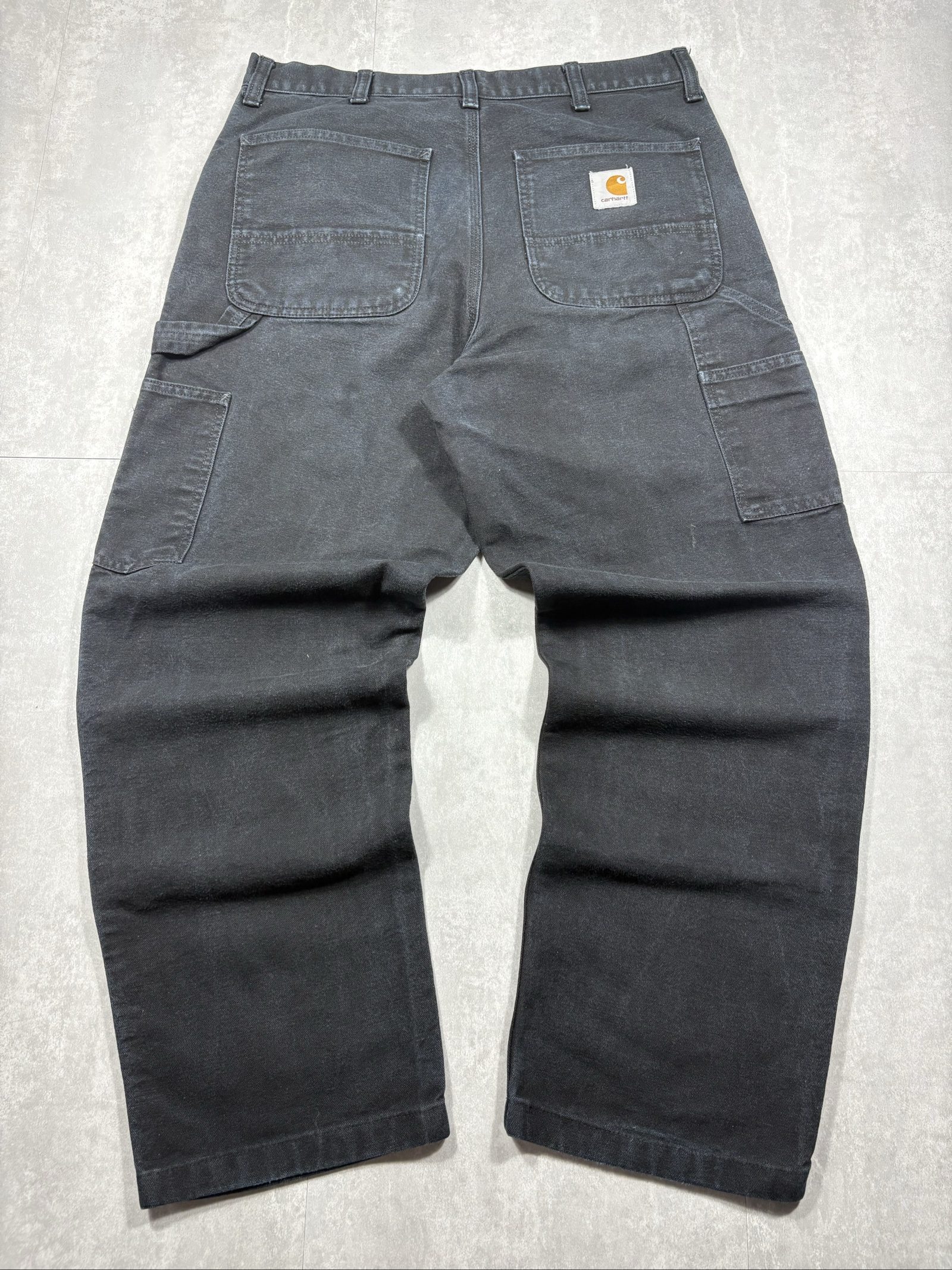 Carhartt Black Cotton Canvas Double Knee Carpenter Pants W32 Men's