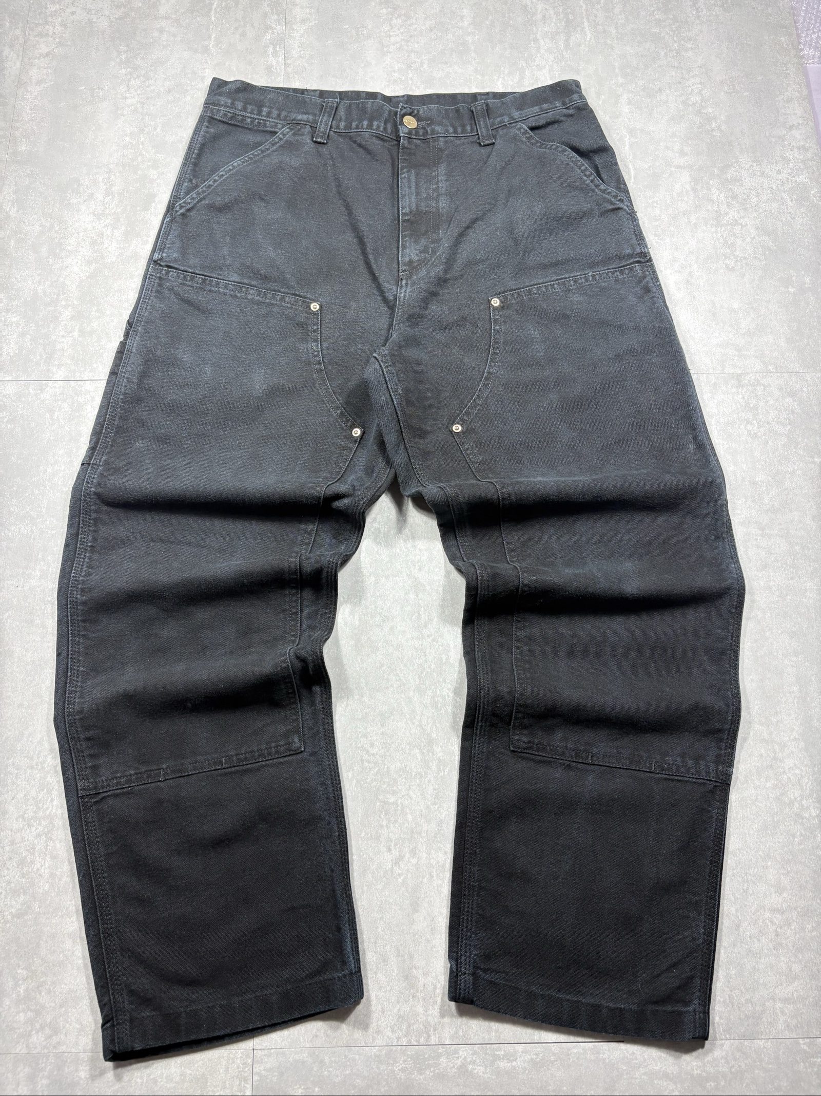 Carhartt Black Cotton Canvas Double Knee Carpenter Pants W32 Men's image 2