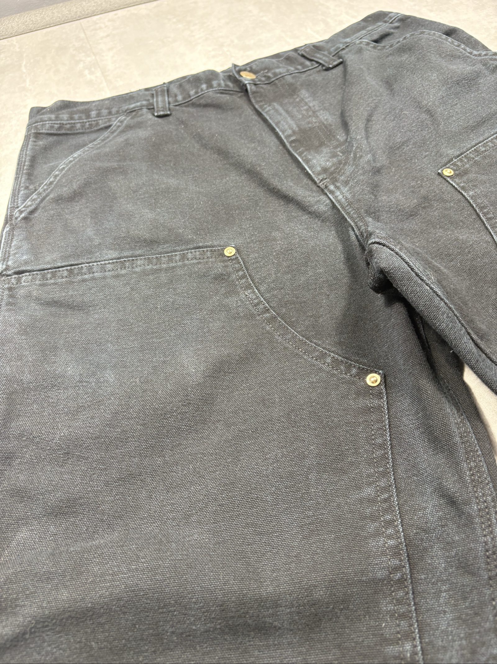 Carhartt Black Cotton Canvas Double Knee Carpenter Pants W32 Men's image 3