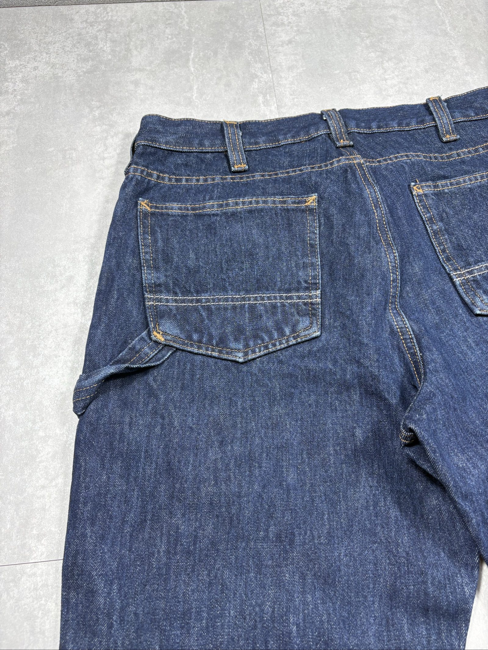Carhartt Men's Dark Blue Denim Relaxed Fit Carpenter Jeans W32 image 4