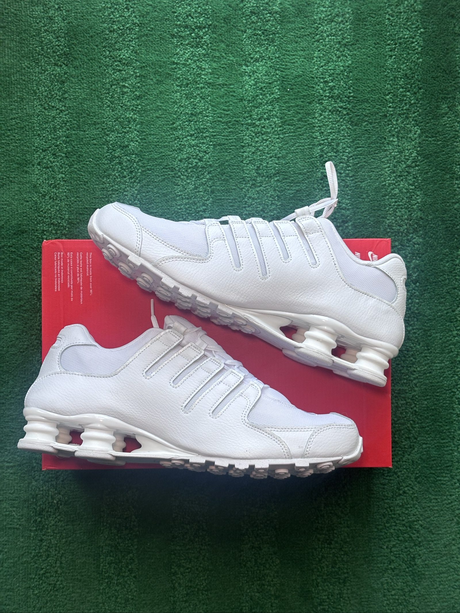 UK 11 Nike Shox NZ | Triple White IQ8623-100 | New image 2