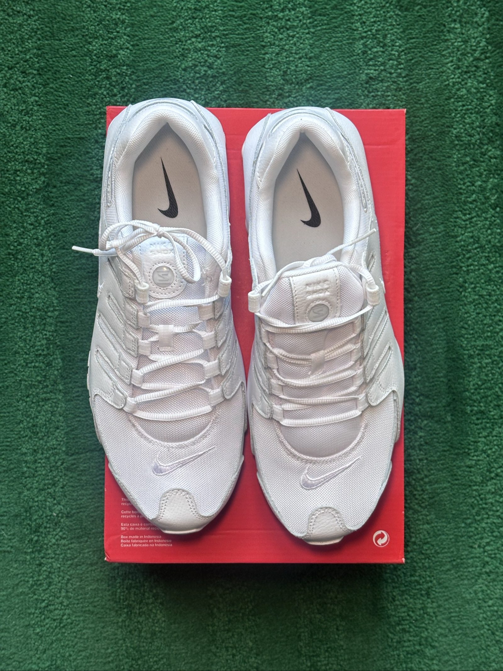 UK 11 Nike Shox NZ | Triple White IQ8623-100 | New image 4