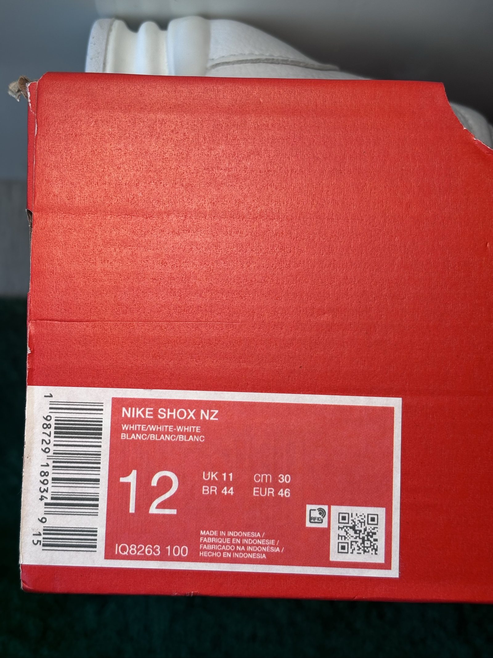 UK 11 Nike Shox NZ | Triple White IQ8623-100 | New image 6