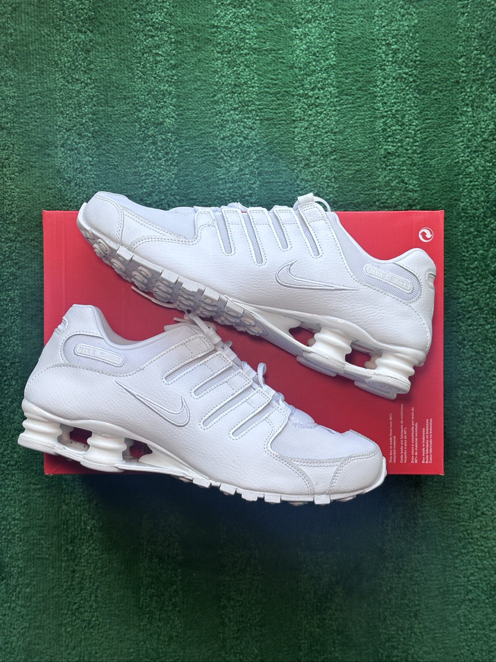 UK 10 Nike Shox NZ | Triple White IQ8623-100 | New
