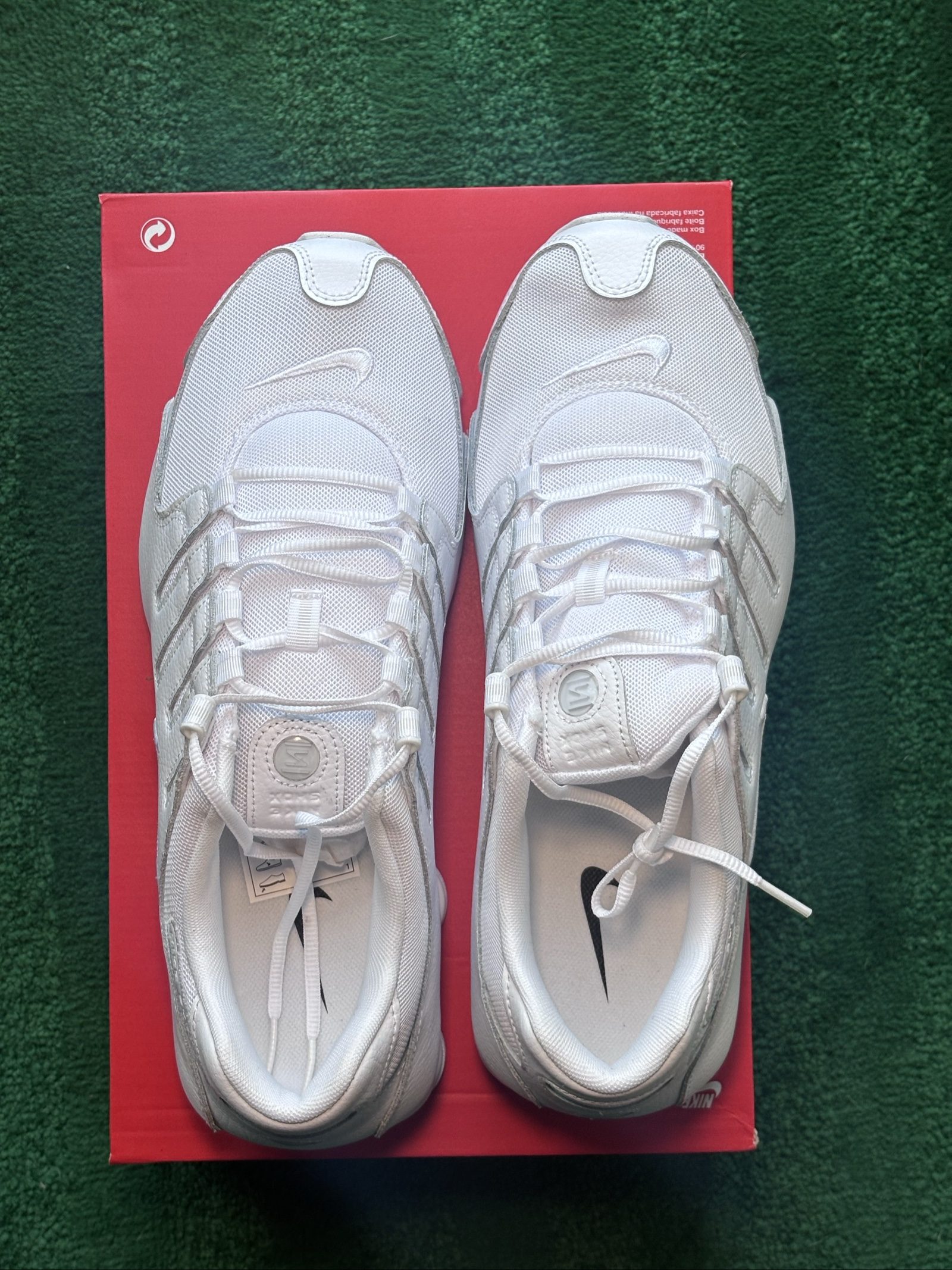 UK 10 Nike Shox NZ | Triple White IQ8623-100 | New image 3