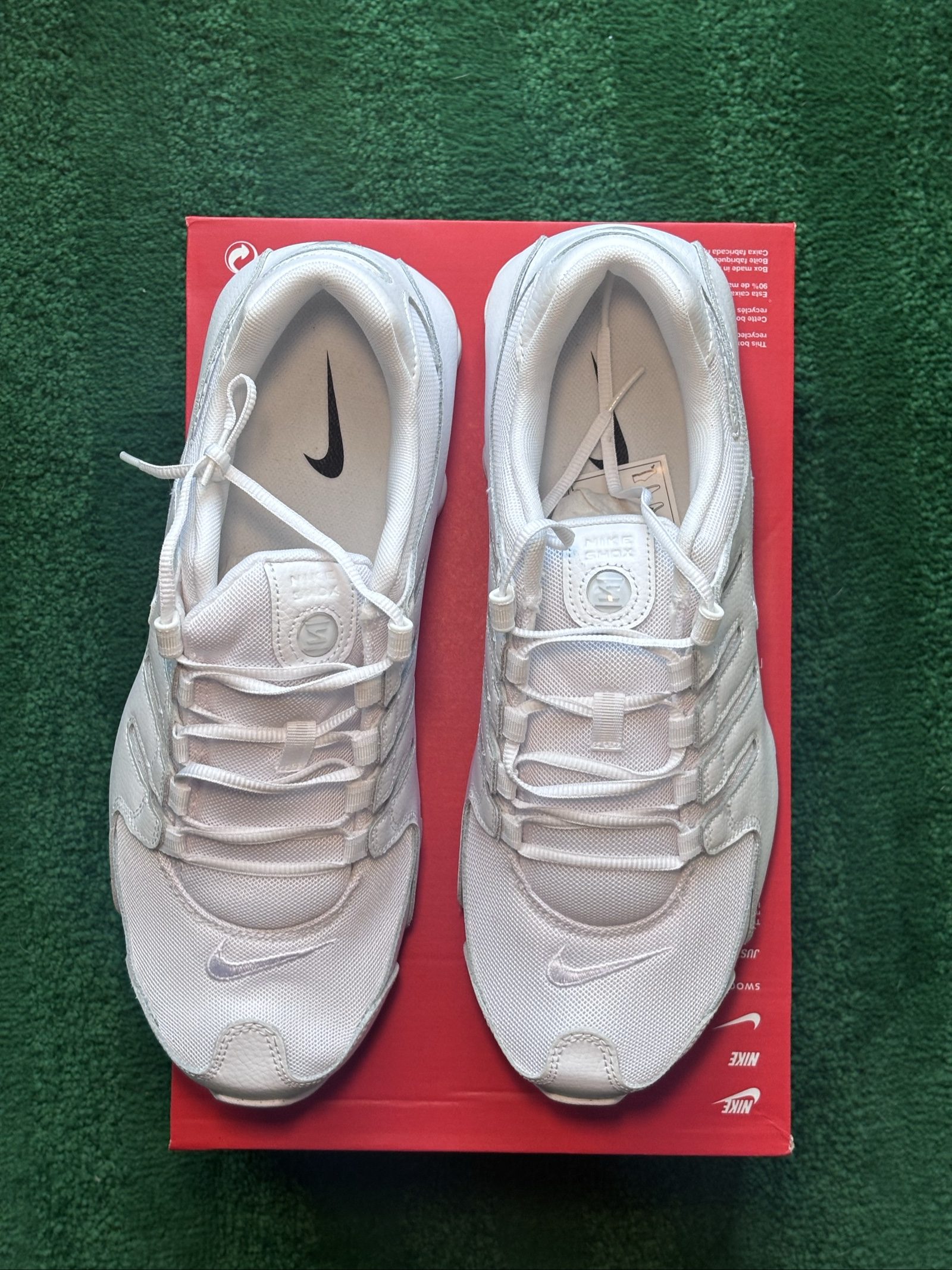 UK 10 Nike Shox NZ | Triple White IQ8623-100 | New image 4