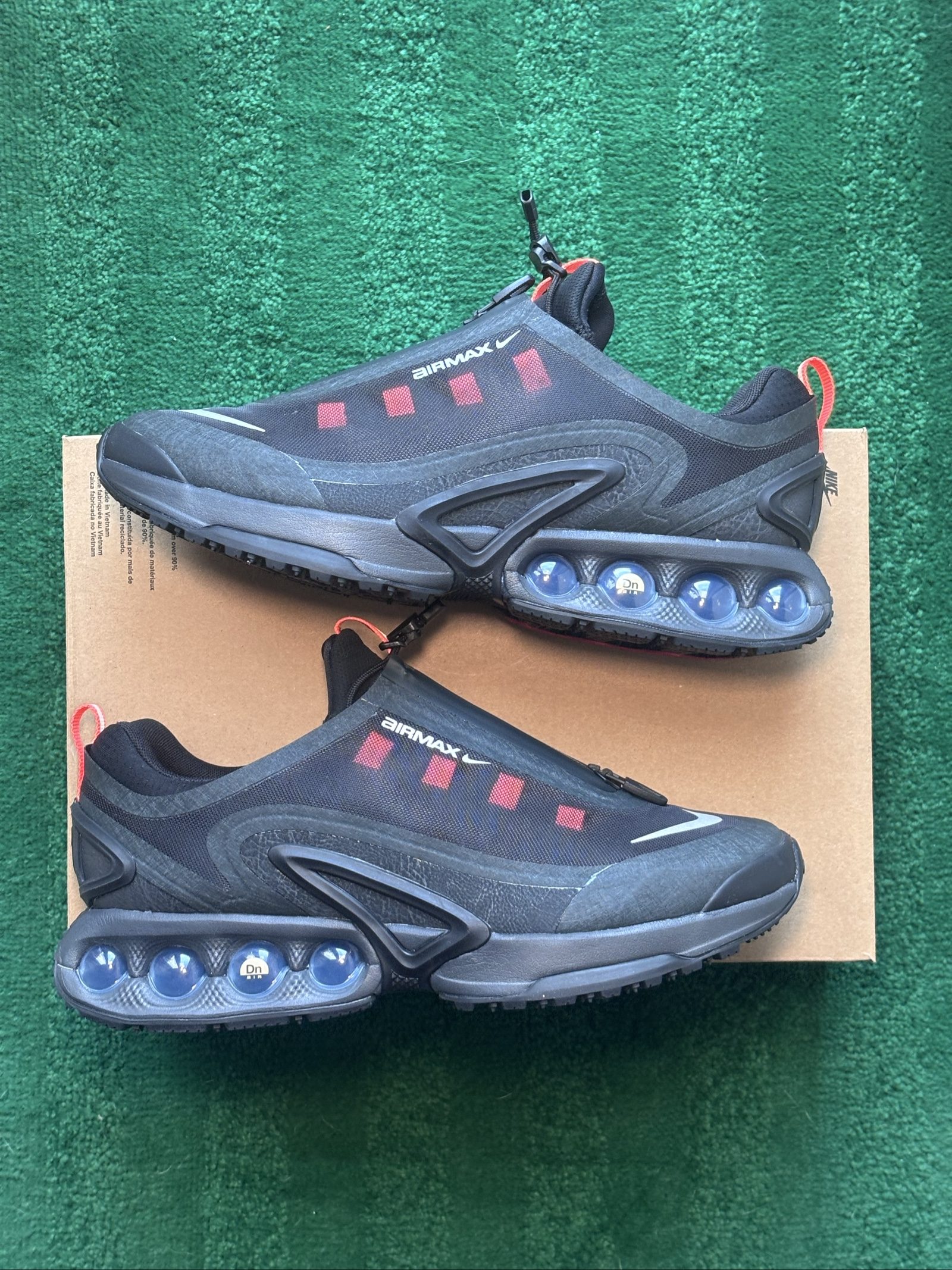 UK 9 Nike Air Max DN Roam | Off-Noir Orange Black Silver IH2138-001 | New