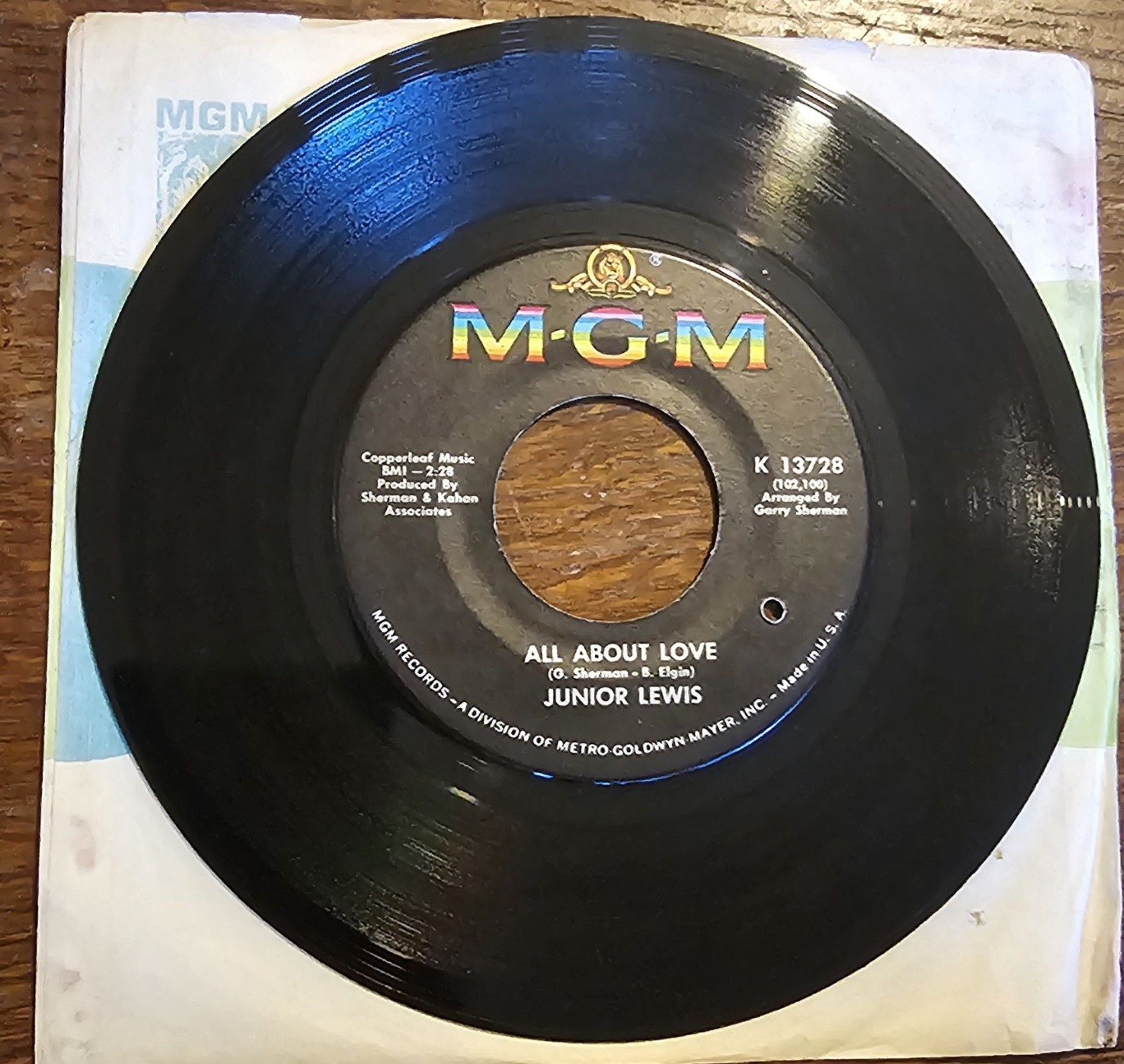 Junior Lewis All About Love MGM K13728 northern soul