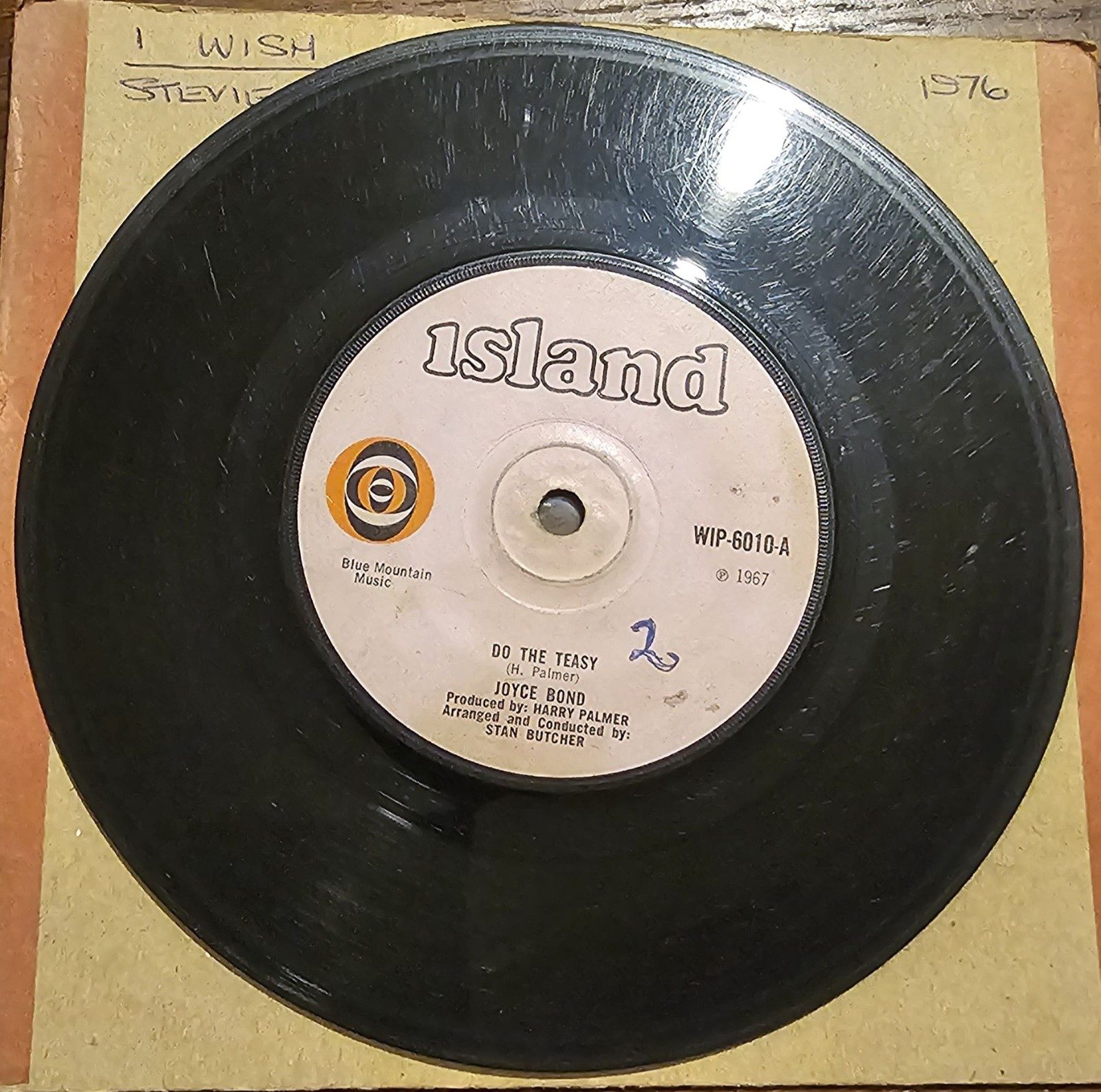 Joyce Bond Do The Teasy Island WIP-6010 7" Vinyl Single