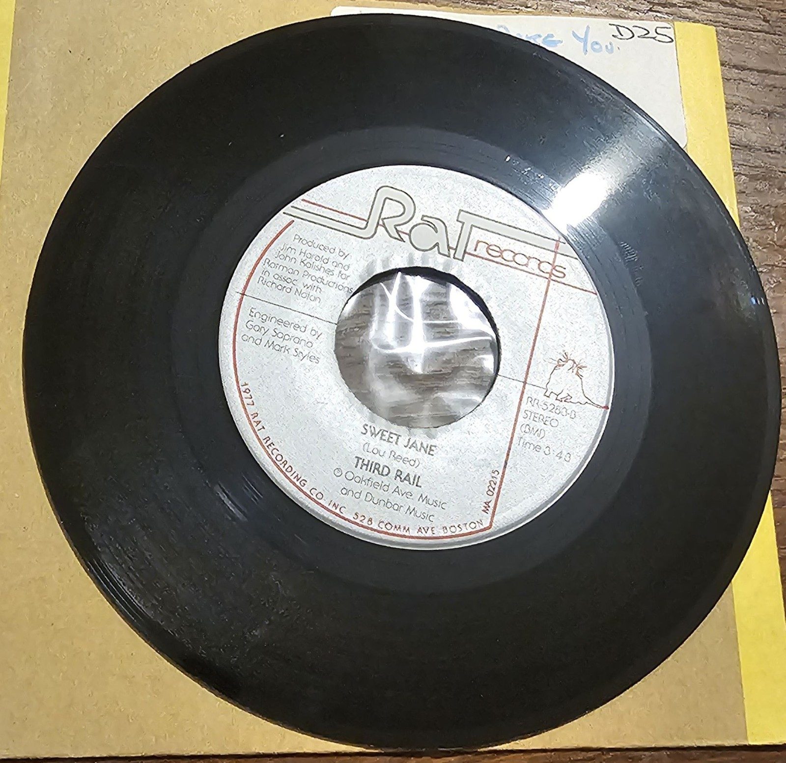 Third Rail Rondy Rush Sweet Jane Ra Records 7" Vinyl Singles image 2