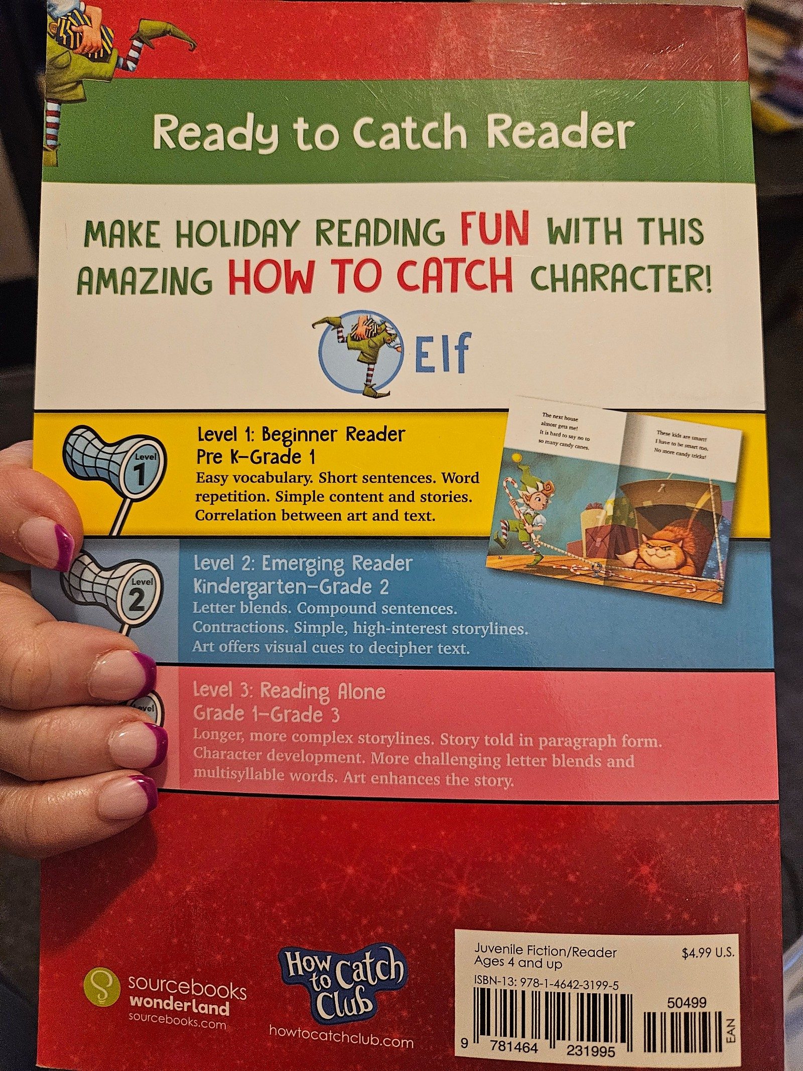 Ready to Catch an Elf! Level 1 Beginner Reader Children's Book image 2