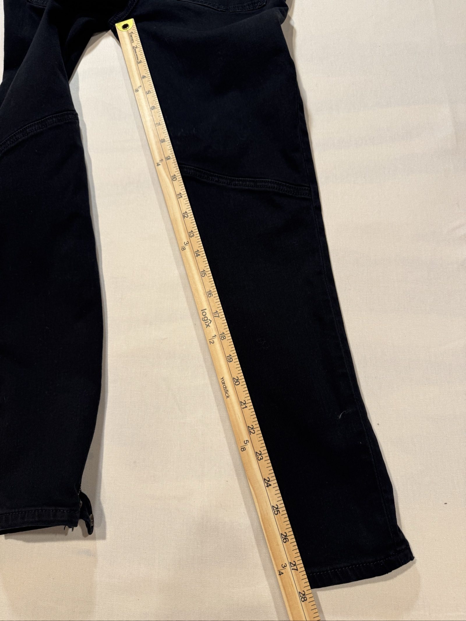 Women’s Pilcro and the Letterpress No. 27 Moto Skinny Jeans - Black - Size 27 image 4