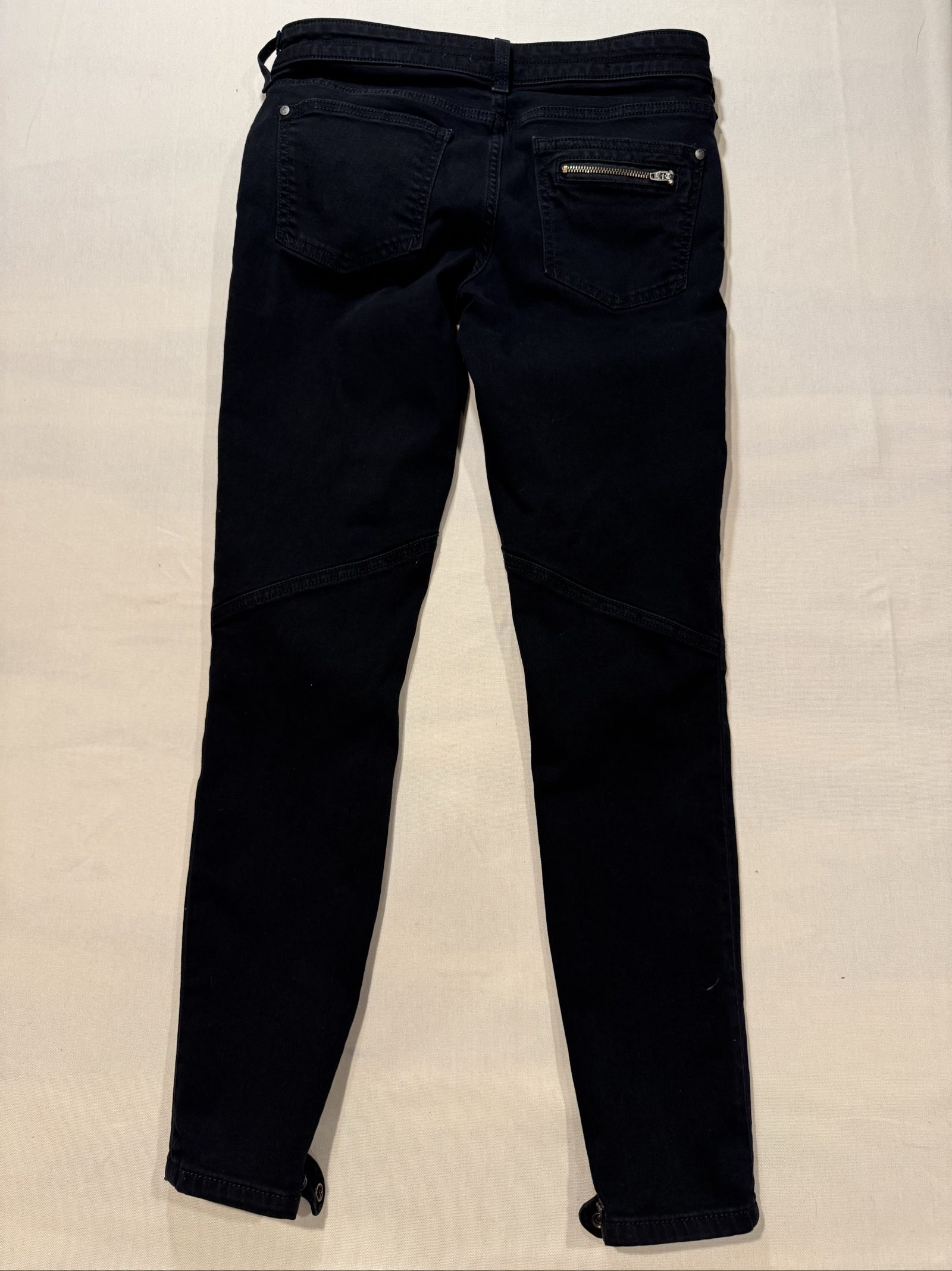 Women’s Pilcro and the Letterpress No. 27 Moto Skinny Jeans - Black - Size 27 image 10