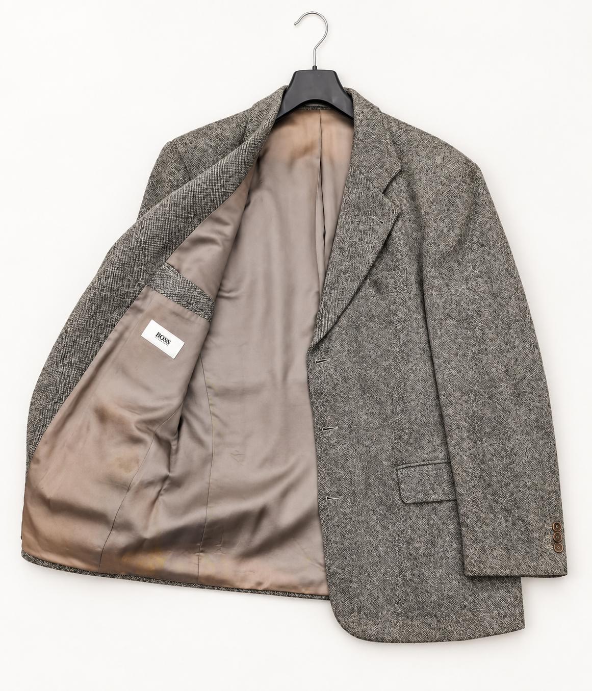 BOSS Herren Grau Wollblazer Größe 52 Lambswool image 2