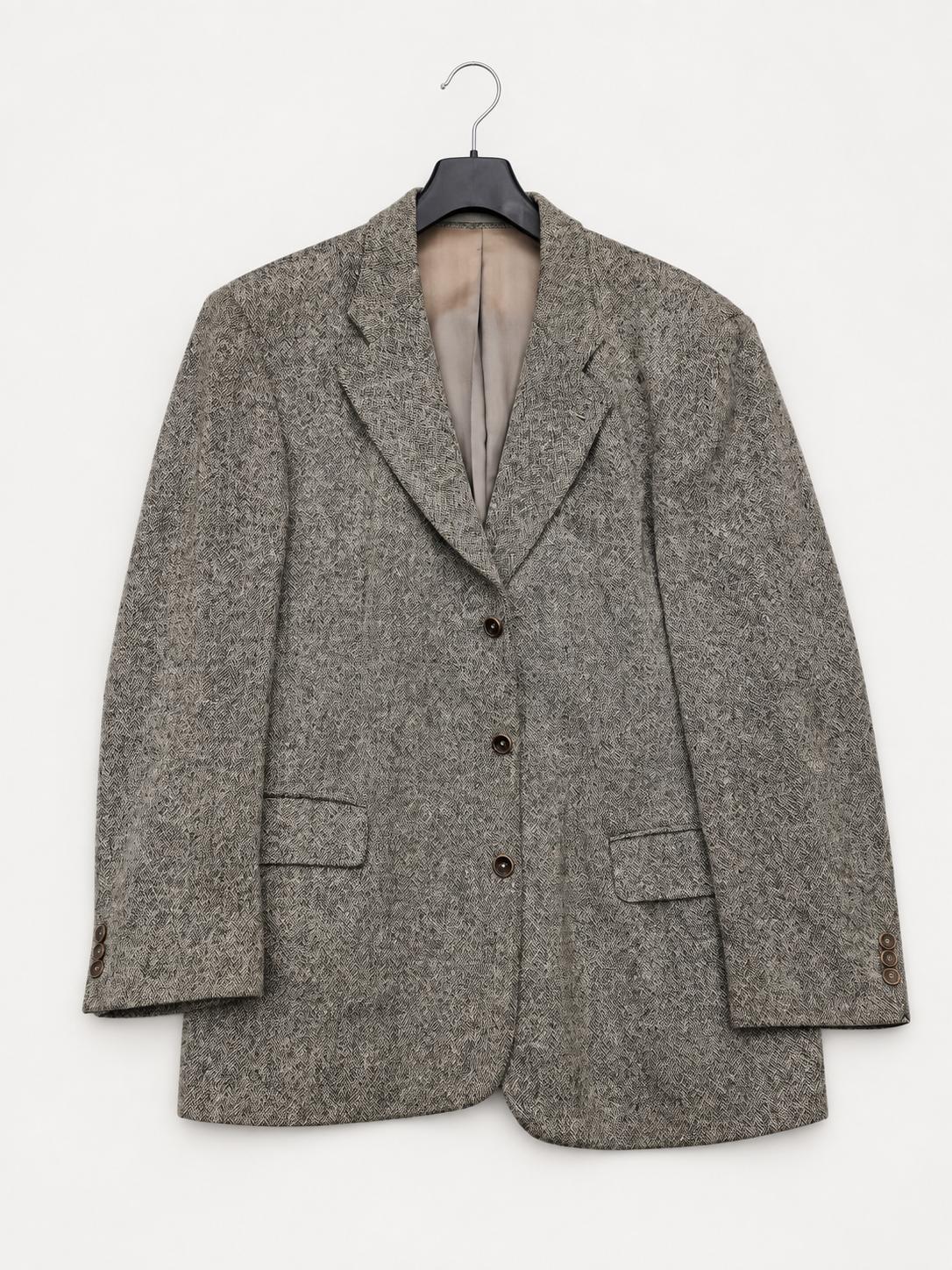 BOSS Herren Grau Wollblazer Größe 52 Lambswool
