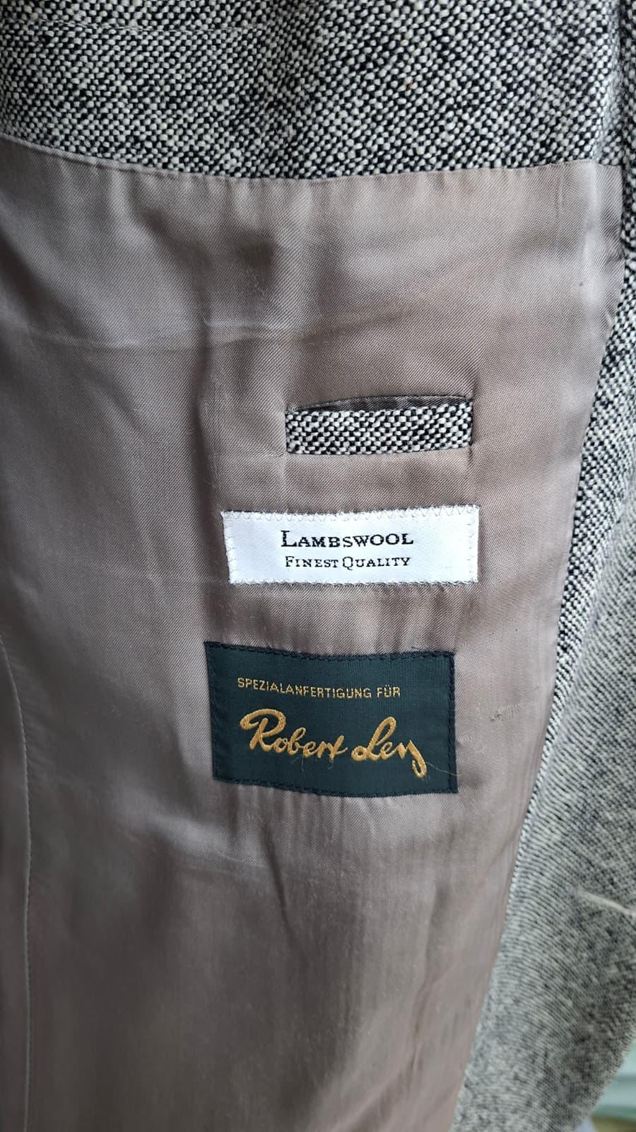 BOSS Herren Grau Wollblazer Größe 52 Lambswool image 3
