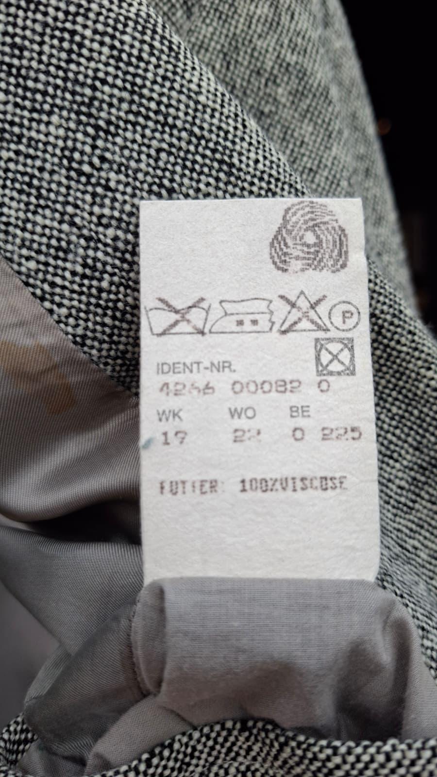 BOSS Herren Grau Wollblazer Größe 52 Lambswool image 4