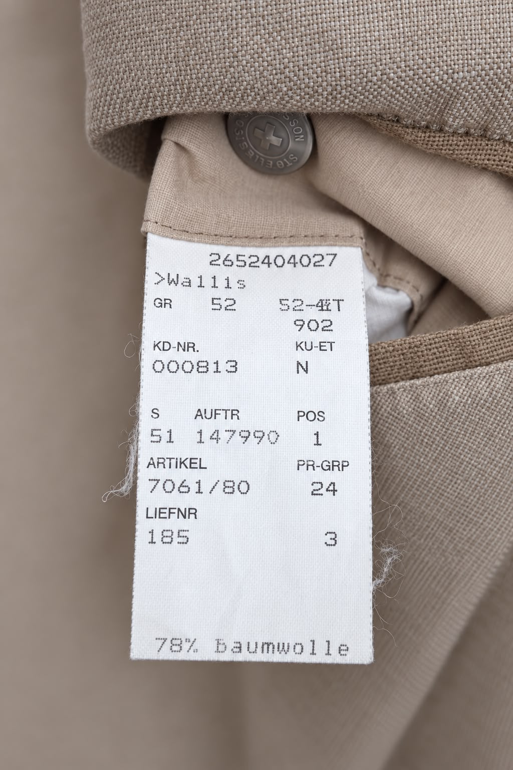 Strellson Herren Beige Übergangsjacke Größe 52 Swiss Cross image 4