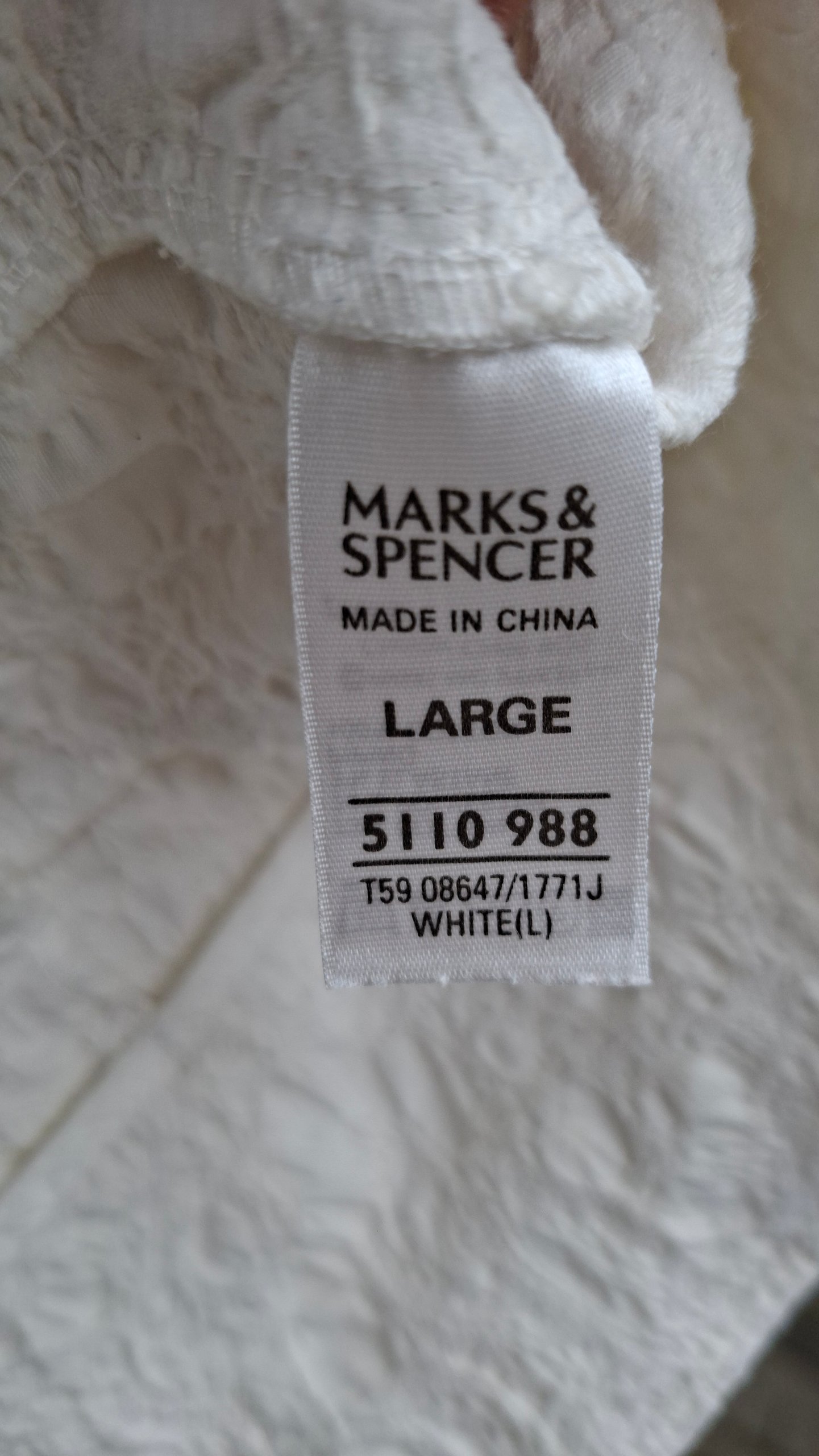 Marks & Spencer Damen Weiß Blazer Große Large Jacquard Muster image 3