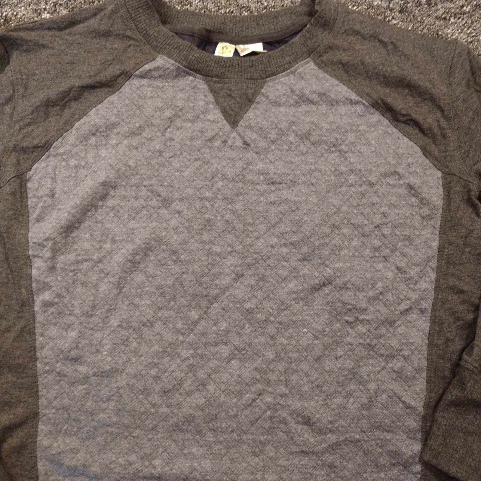 Nobody Grey Quilted Sweatshirt Medium image 2
