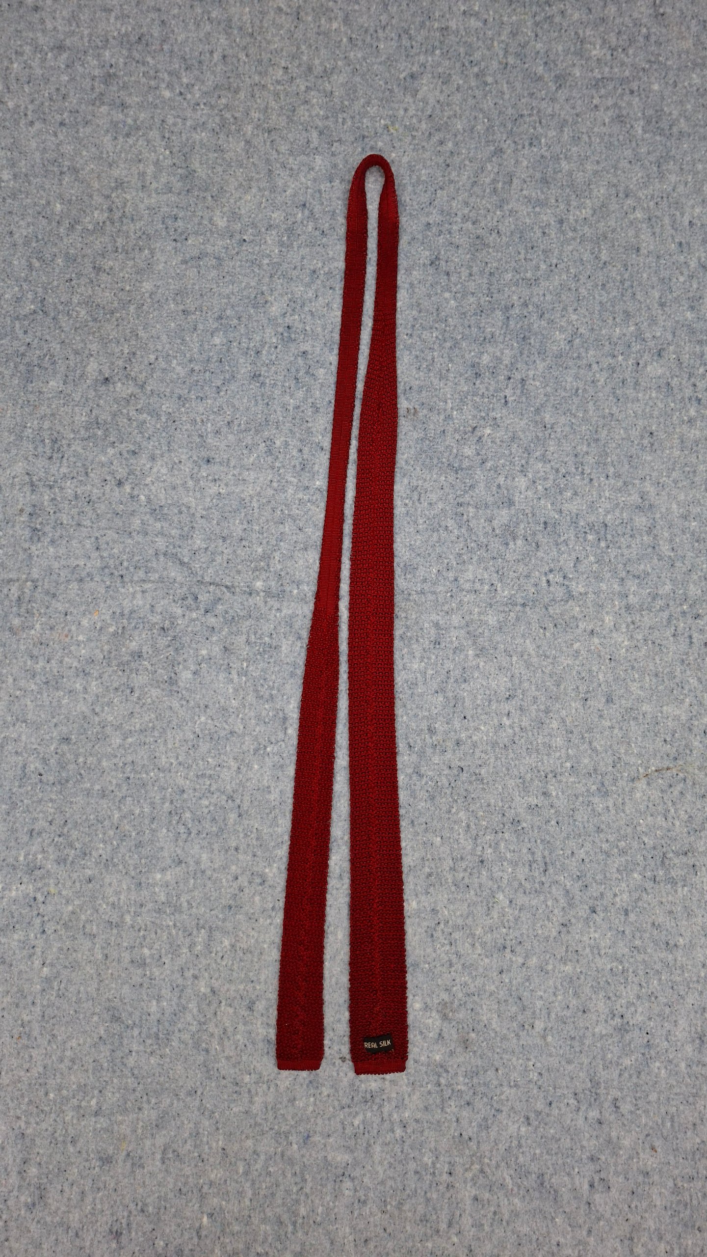 Rote Seidenschal Krawatte Reine Seide Unisex image 2