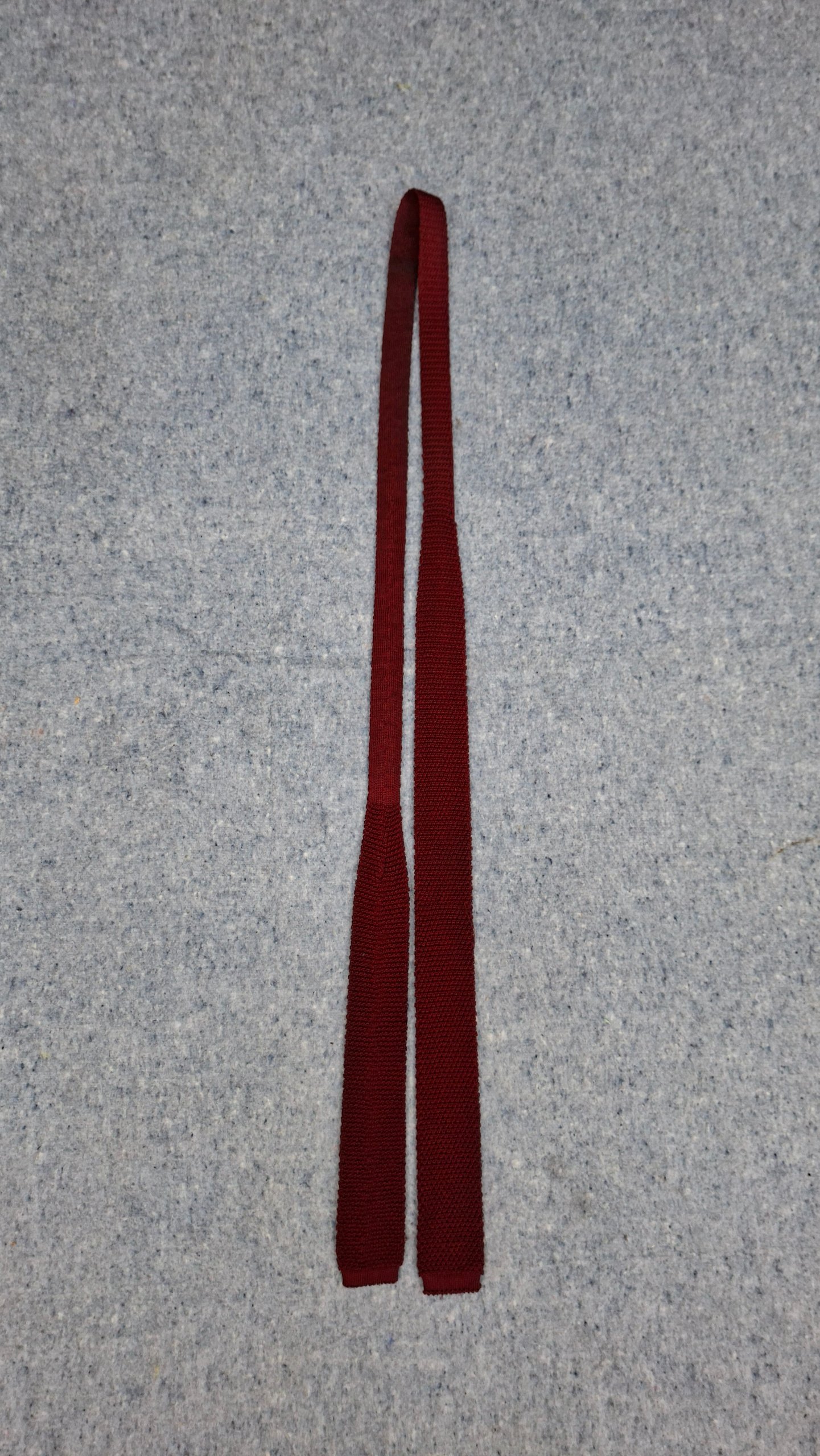 Rotes dralon Strickkrawattenband Unisex