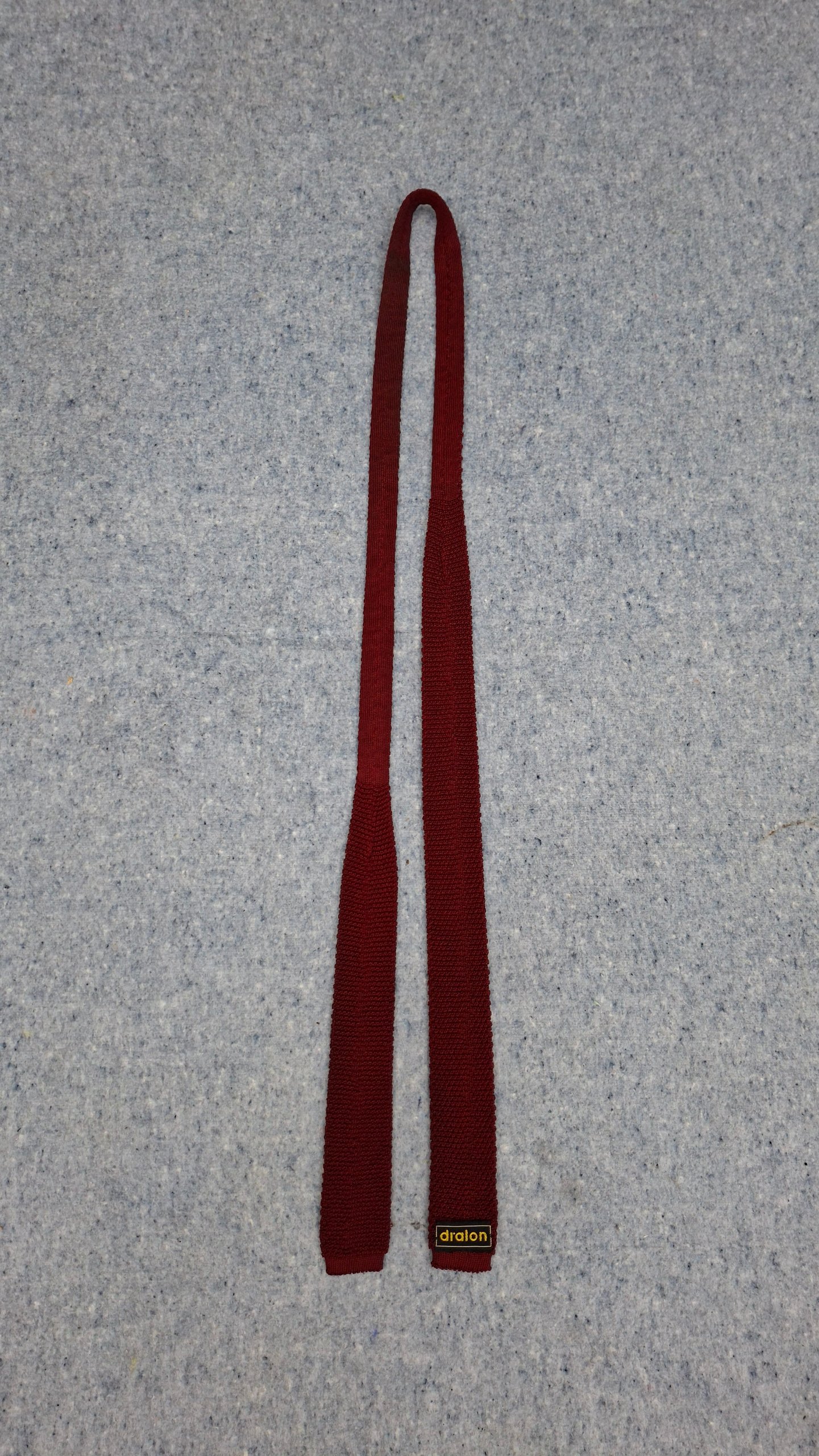 Rotes dralon Strickkrawattenband Unisex image 2