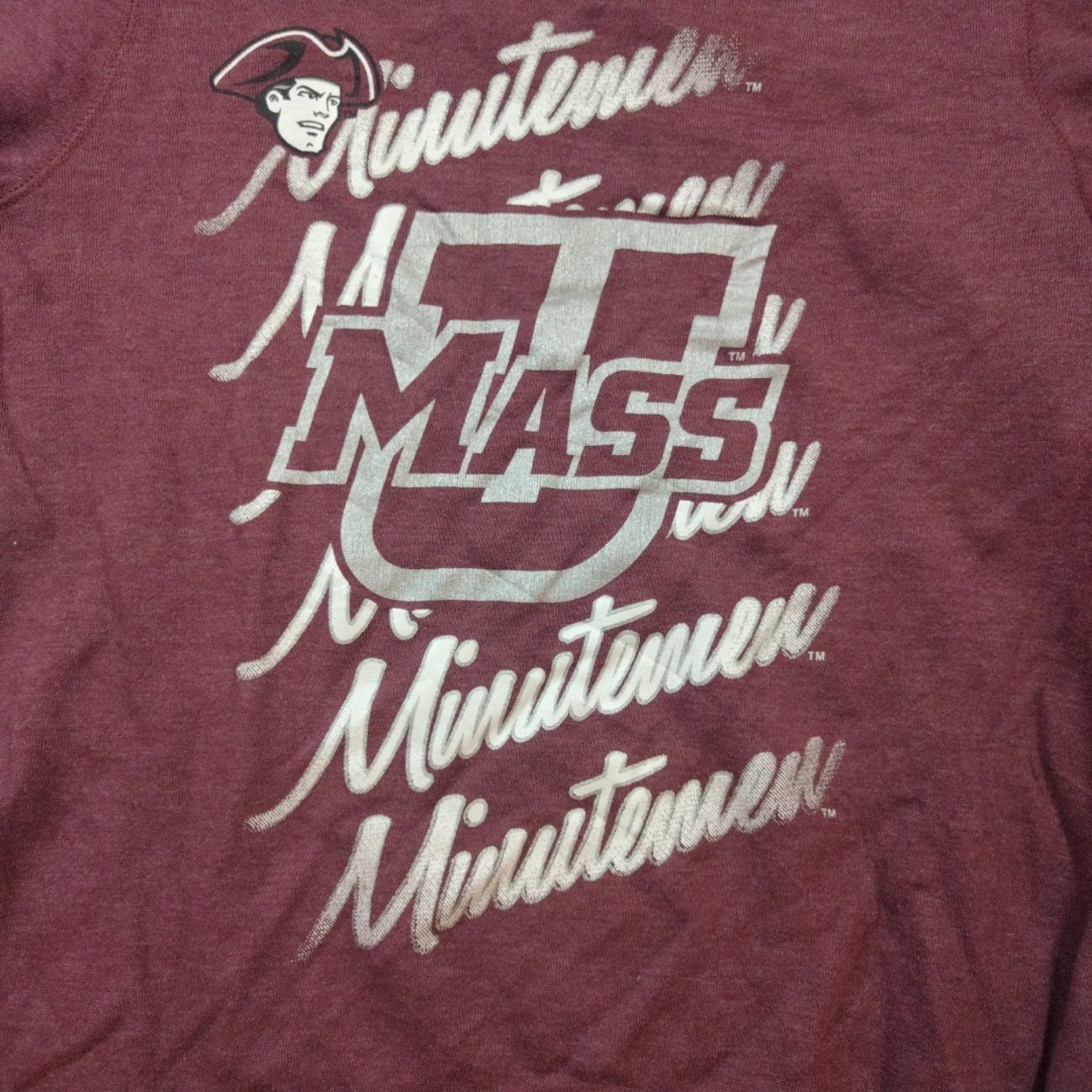 Russell Maroon UMass Minutemen Large Cotton Polyester Sweatshirt image 2
