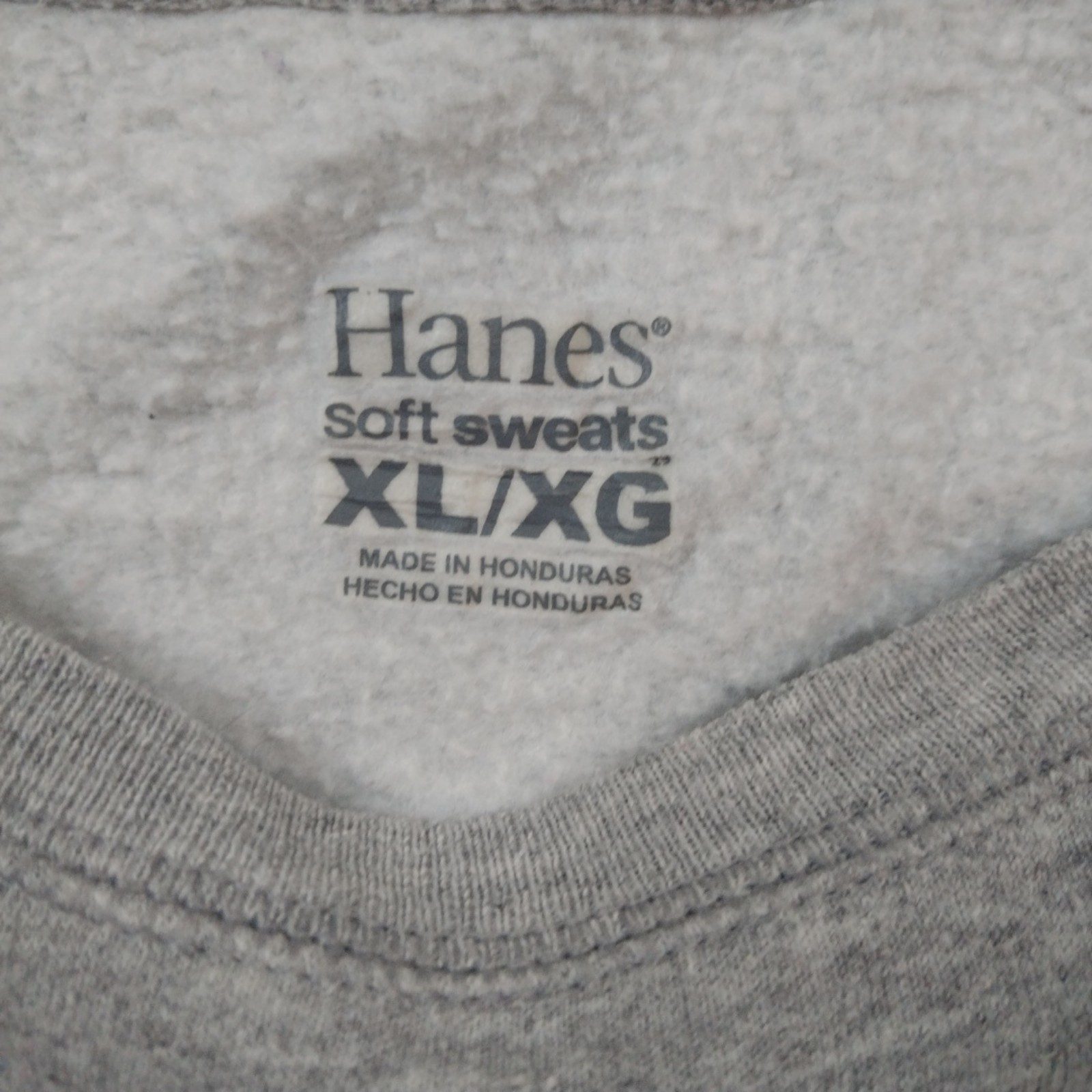 Hanes Grey Soft Sweats Sweatshirt XL Unisex image 2