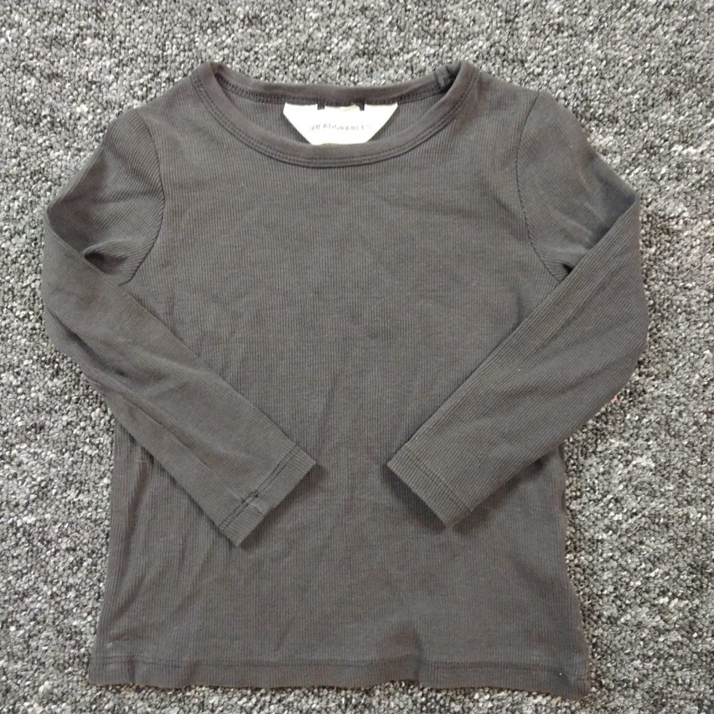 H&M Kids Grey Adorables Ribbed Long Sleeve Top 3-4 Years